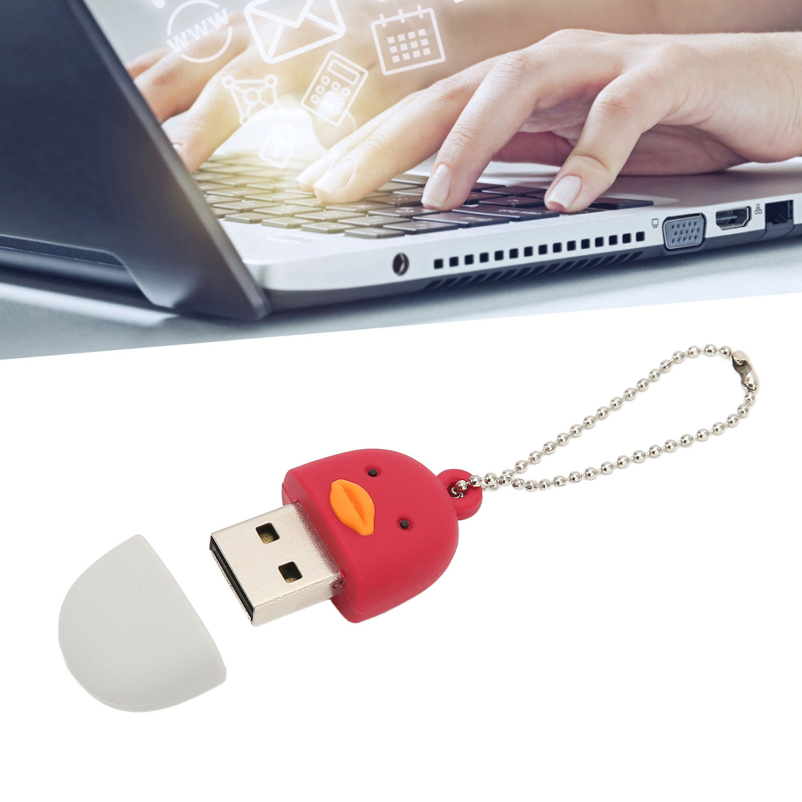 USB Flash Drive Plug And Play Shock Resistant Moisture Resistant Mini Cute Ca FY - Afbeelding 30 van 31