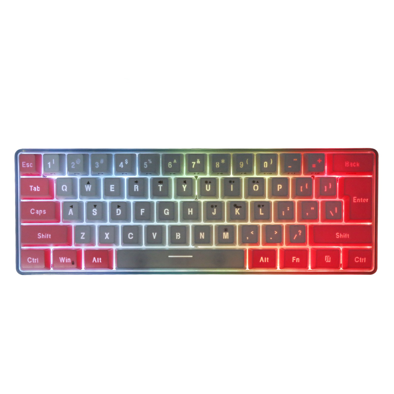Gaming Keyboard USB 61 Keys Contrast Color RGB Light Key Line Separation Mech CB - Bild 25 von 30