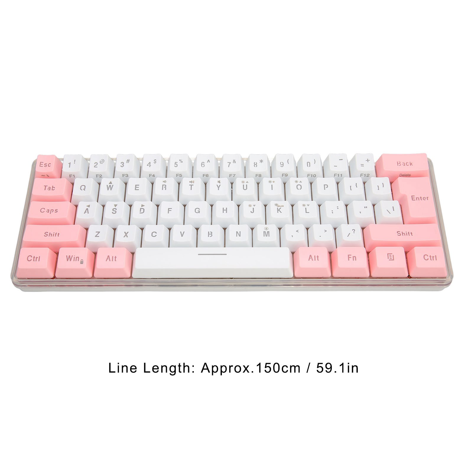 Gaming Keyboard USB 61 Keys Contrast Color RGB Light Key Line Separation Mech CB - Bild 30 von 30