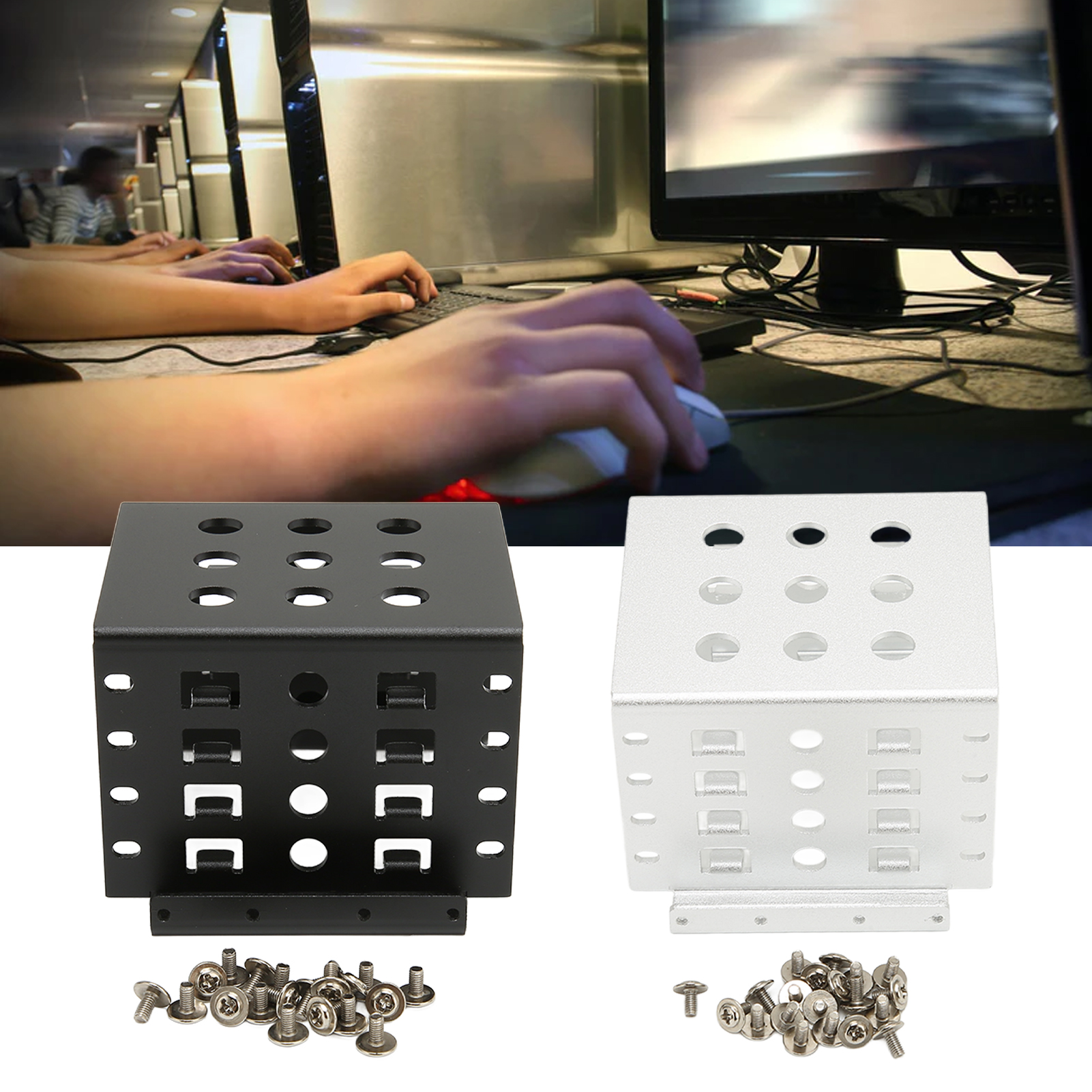 2.5in HDD Mounting Rack Hollow Design High Hardness 2.5in Hard Drive Cage Fo NEW - Zdjęcie 17 z 18