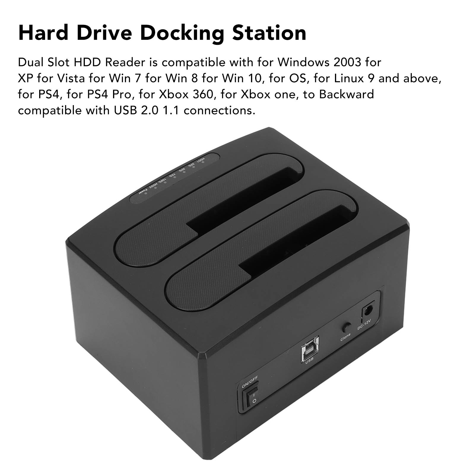 Hard Drive Reader USB 3.0 To I II III Dual Bay External HDD Docking Sta SD3 - Picture 11 of 18