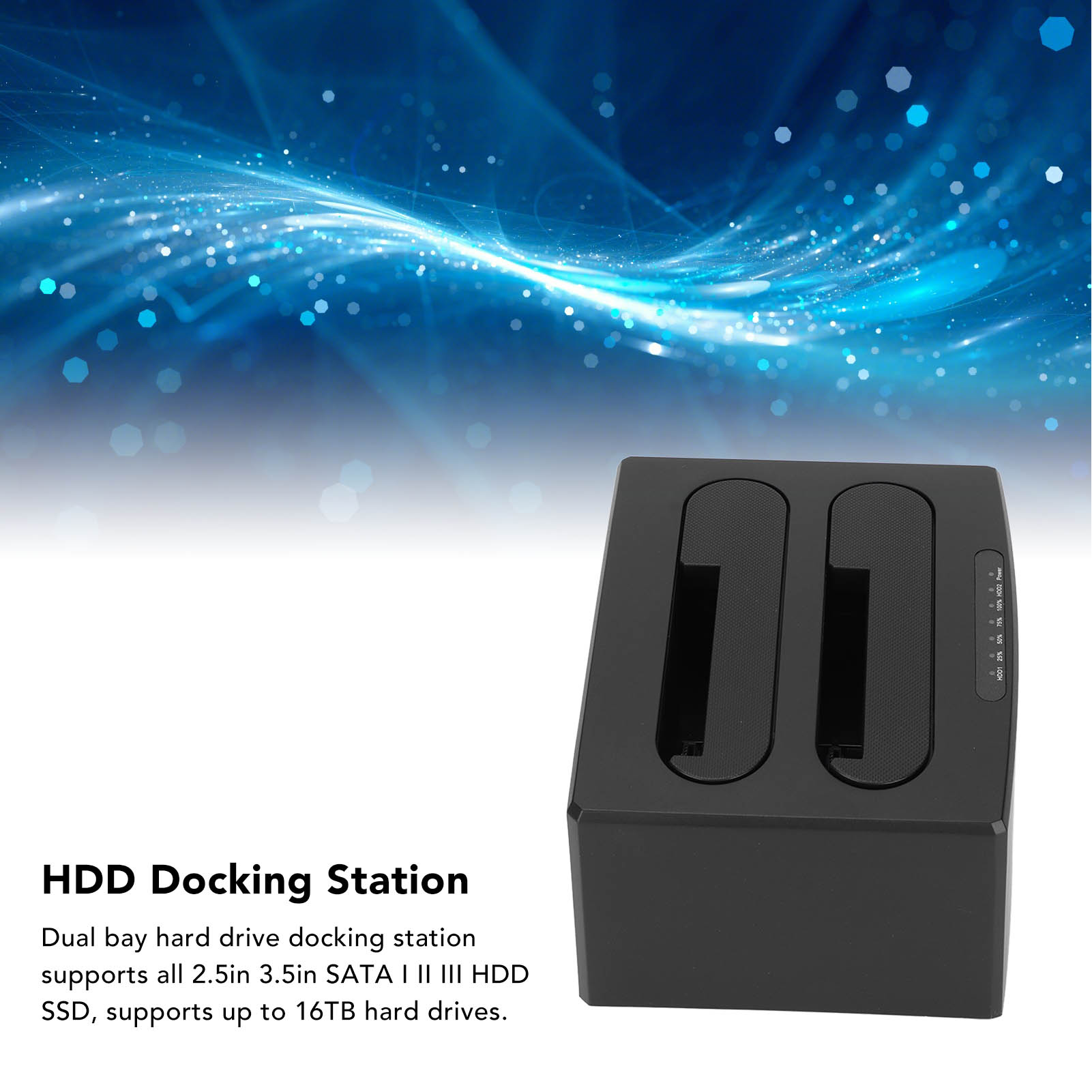 Hard Drive Reader USB 3.0 To I II III Dual Bay External HDD Docking Sta DOB - Picture 14 of 18