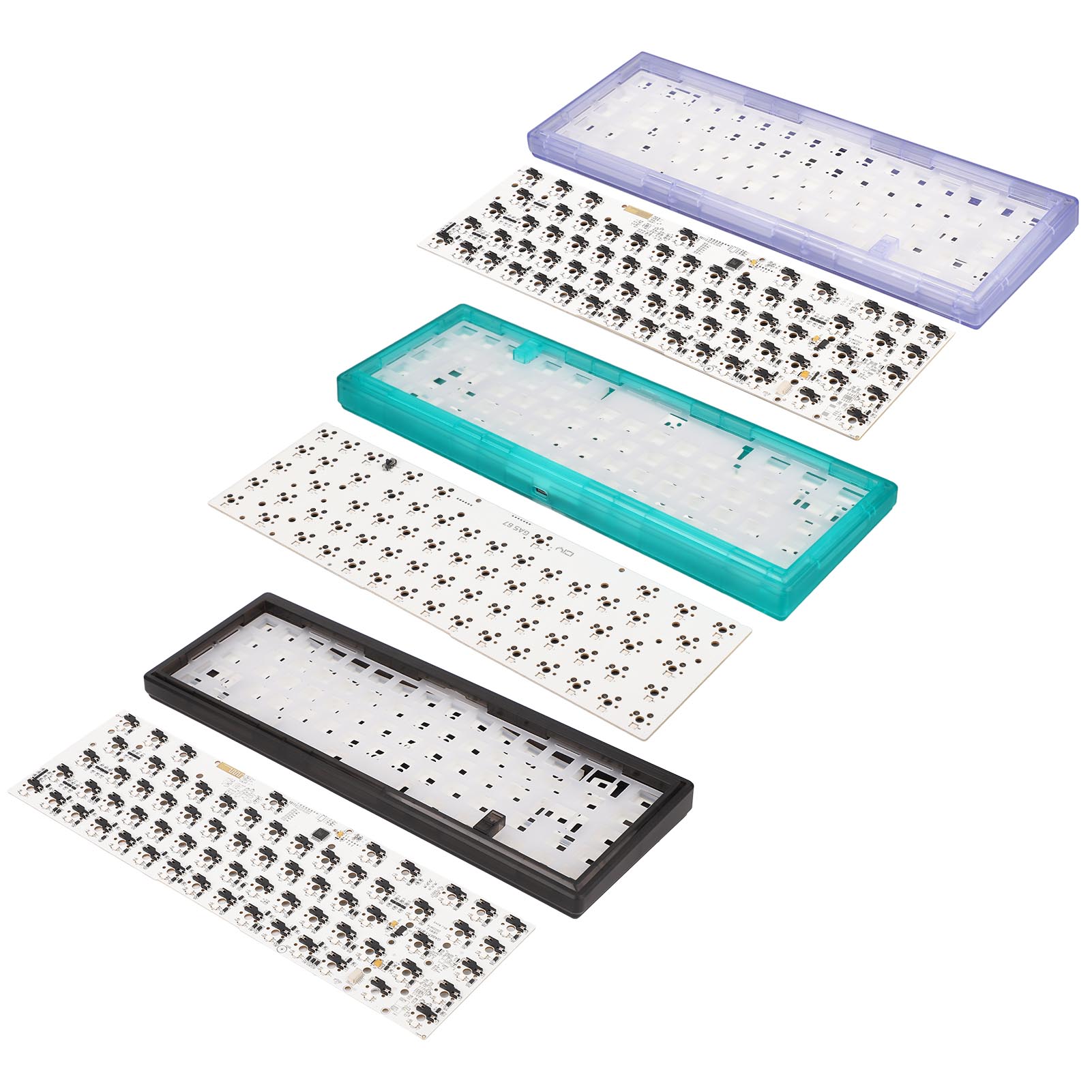 DIY Mechanical Keyboard Kit 67 Keys Wired Switch Hot Swap RGB Backlit Support FY - Afbeelding 31 van 33