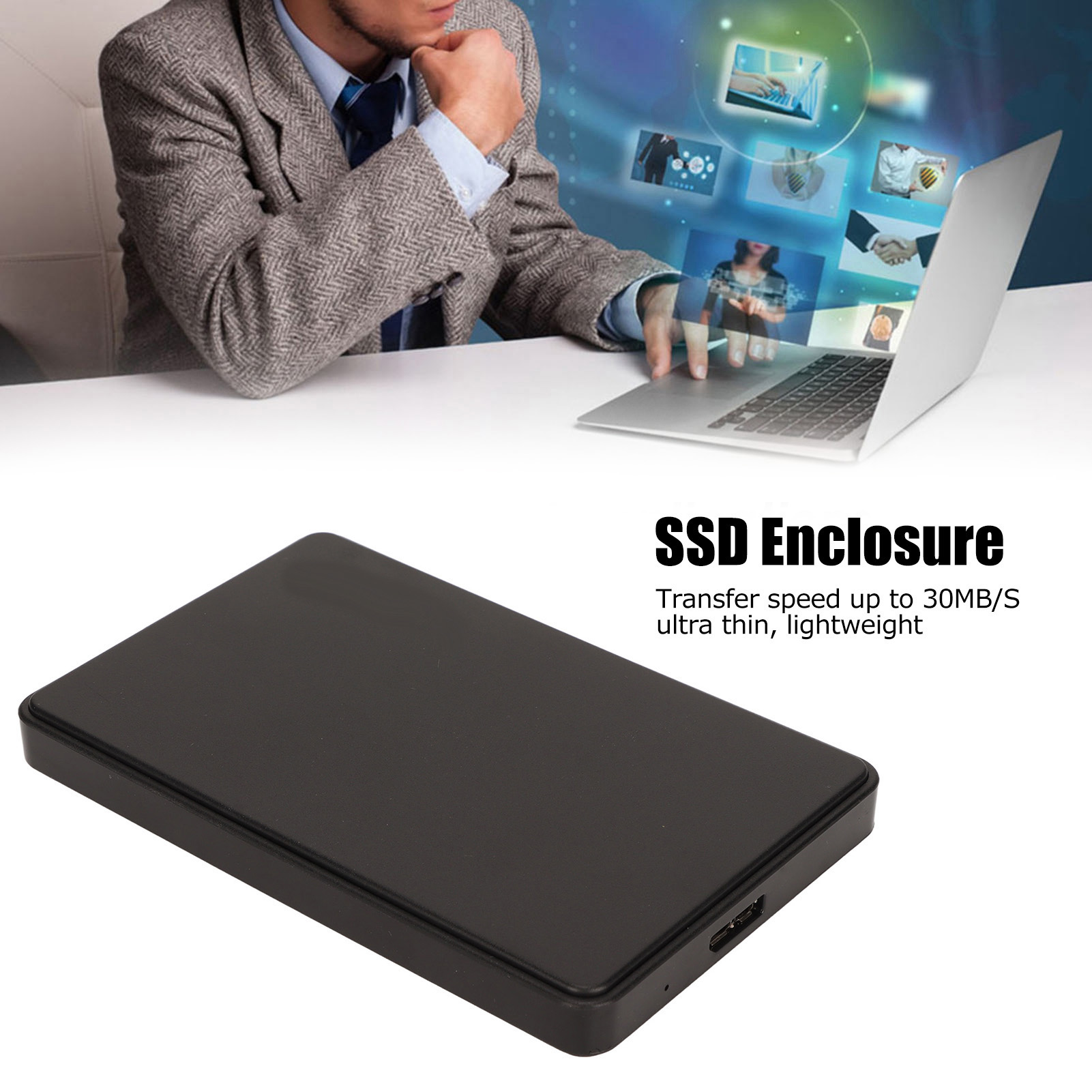 SSD Enclosure Adapter USB3.0 2.5in Mechanical SSD Solid State Serial Por FY - Afbeelding 30 van 30