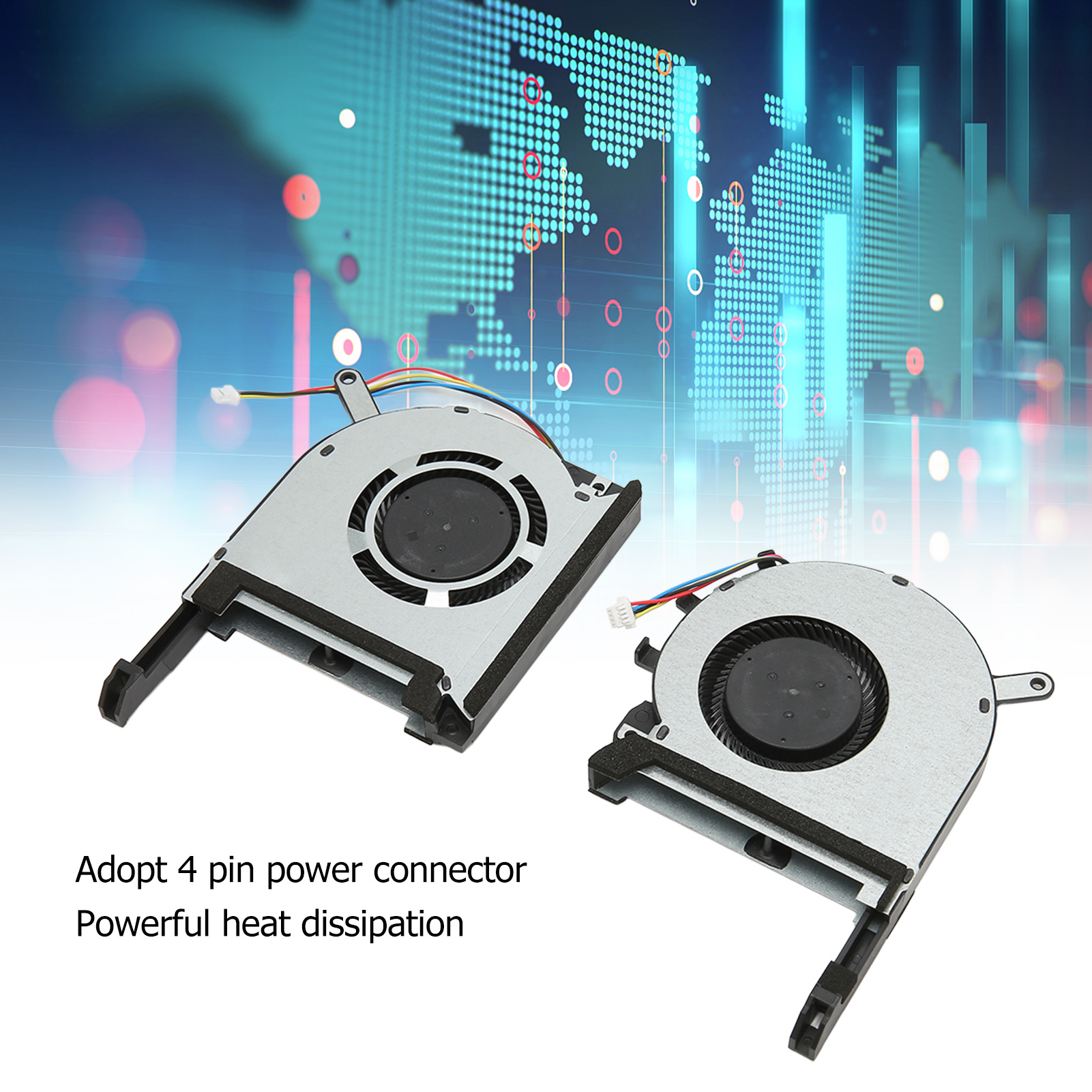 Laptop Cooling Fan 4pin Connector Easy Connection Fast Cooling Laptop Cooling FY - Afbeelding 23 van 31