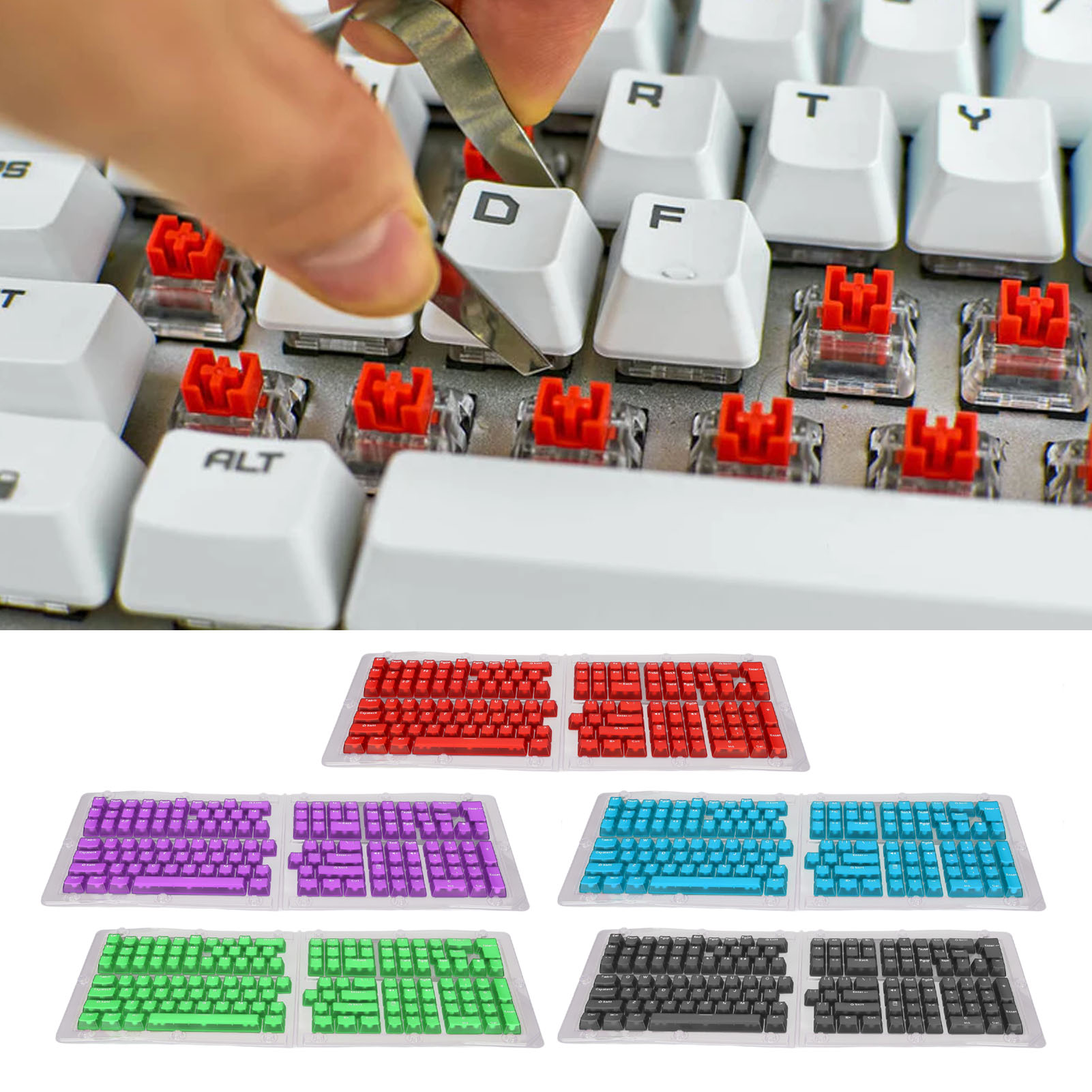 132 Keys Keyboard Keycaps ABS OEM Height Overmolding Injection Molding Ergono FY - Bild 32 von 34