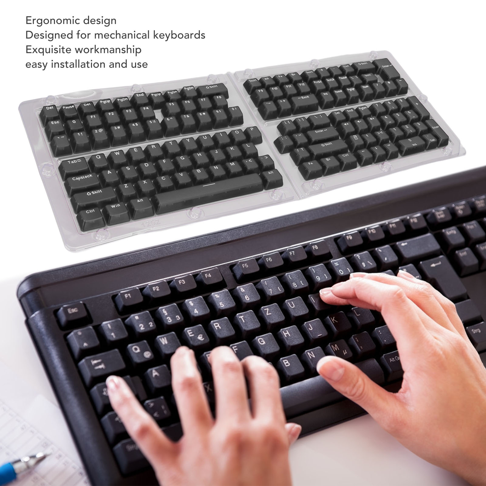 132 Keys Keyboard Keycaps ABS OEM Height Overmolding Injection Molding Ergono FY - Bild 30 von 34