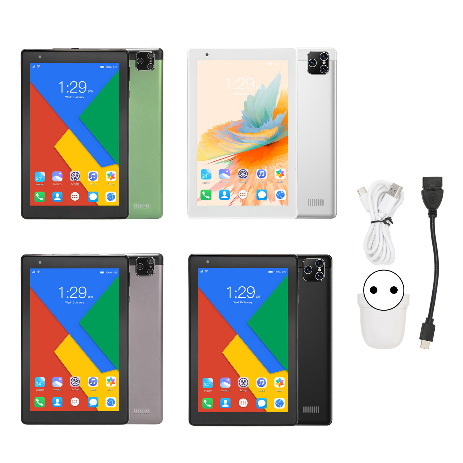 8in Kids Tablet 2G RAM 32G ROM 5G WIFI Dual Band Calling Tablet PC For Andr-o CB - Afbeelding 36 van 36