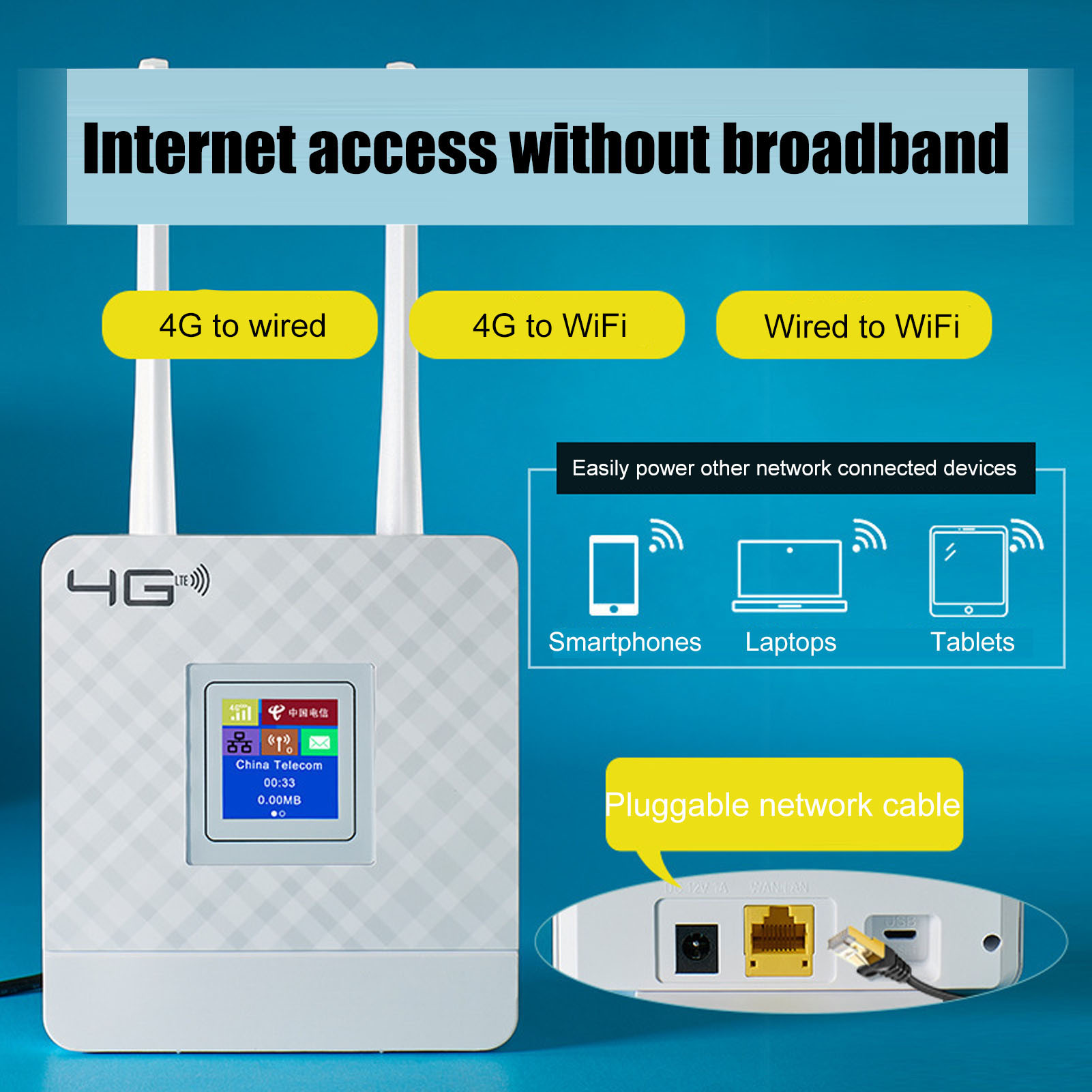 4G LTE CPE Router 150Mbps DC 12V 1A 50 To 60Hz RJ45 Interface 4G Wireless Rou DB - Photo 21/21