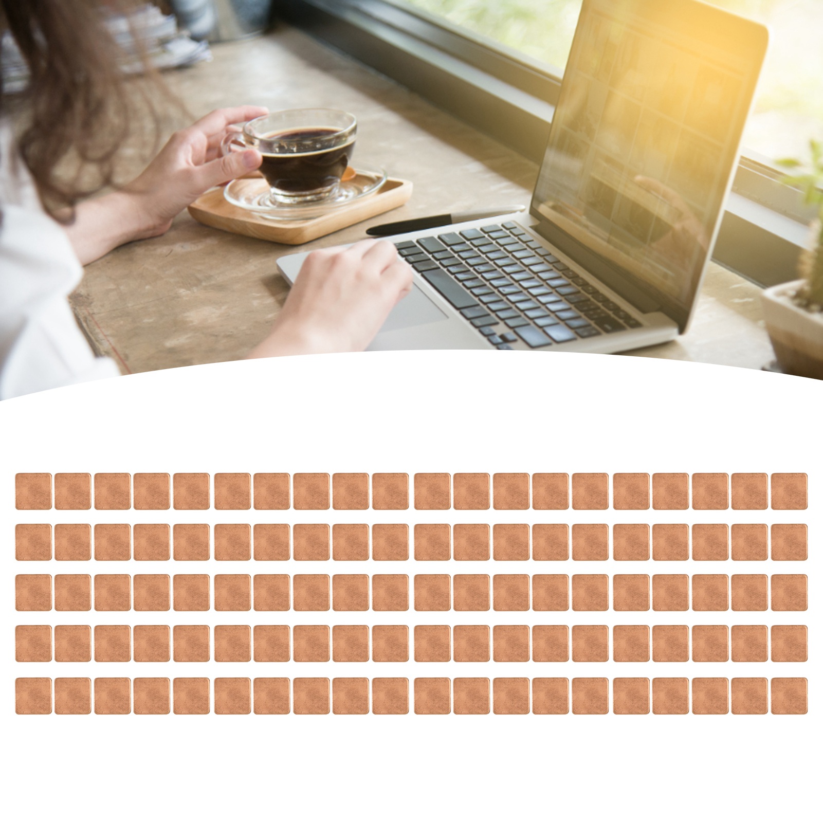 100x Copper Pad Shim Thermal Conductivity Burr Free Copper Shim Heatsink For SAL - Afbeelding 28 van 43