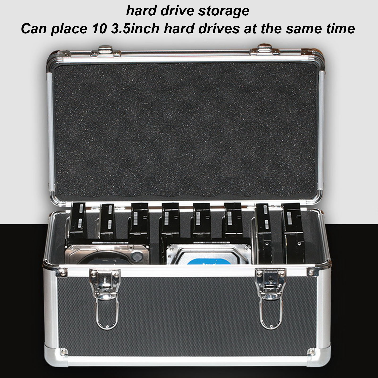 Hard Drive Storage Box For 3.5in Hard Drives 10 Bays Double Prot-ection Water CB - Afbeelding 23 van 28