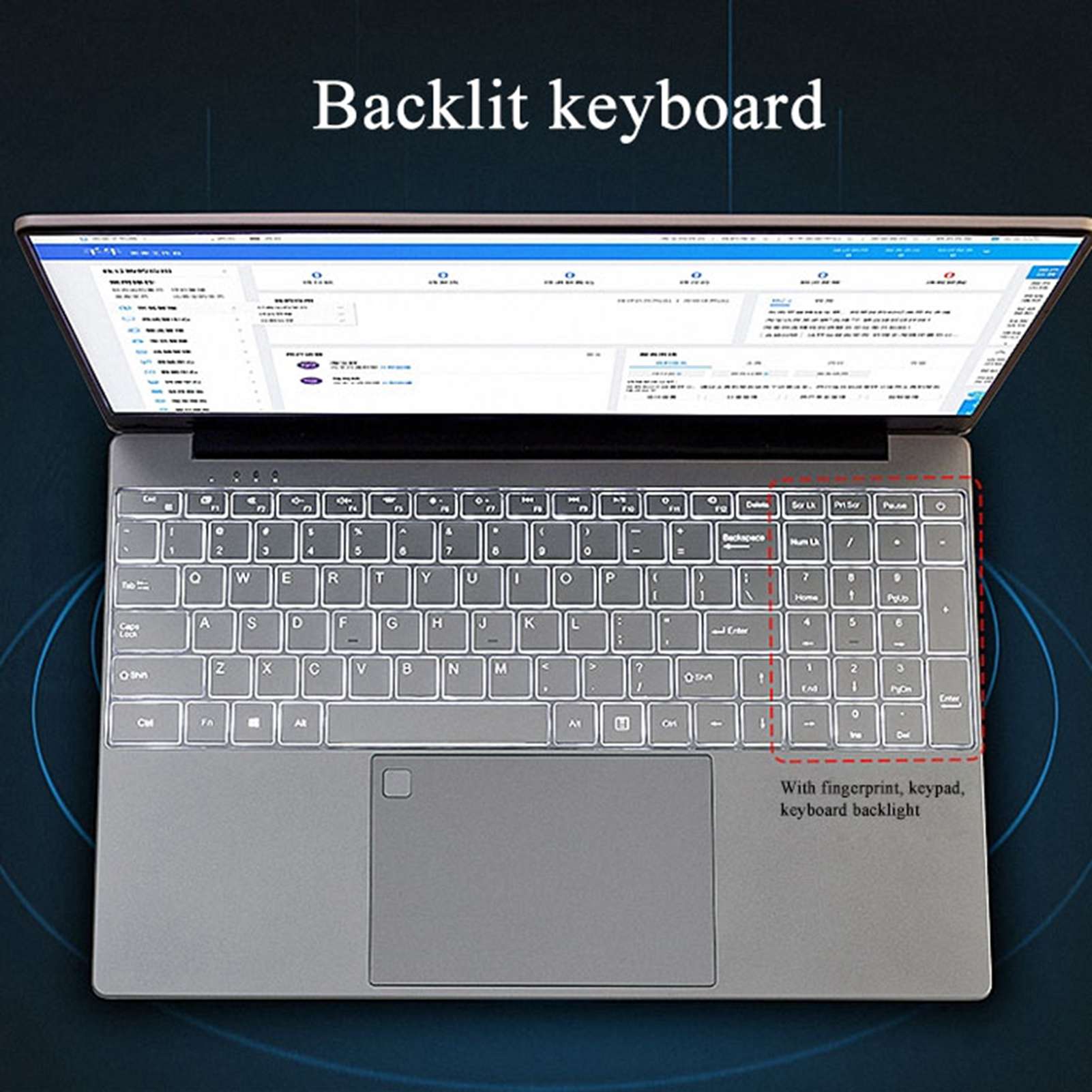 Laptop 15.6in For N5095CPU 12GB RAM For 11 Fingerprint Keypad Ba FOD - Picture 13 of 17