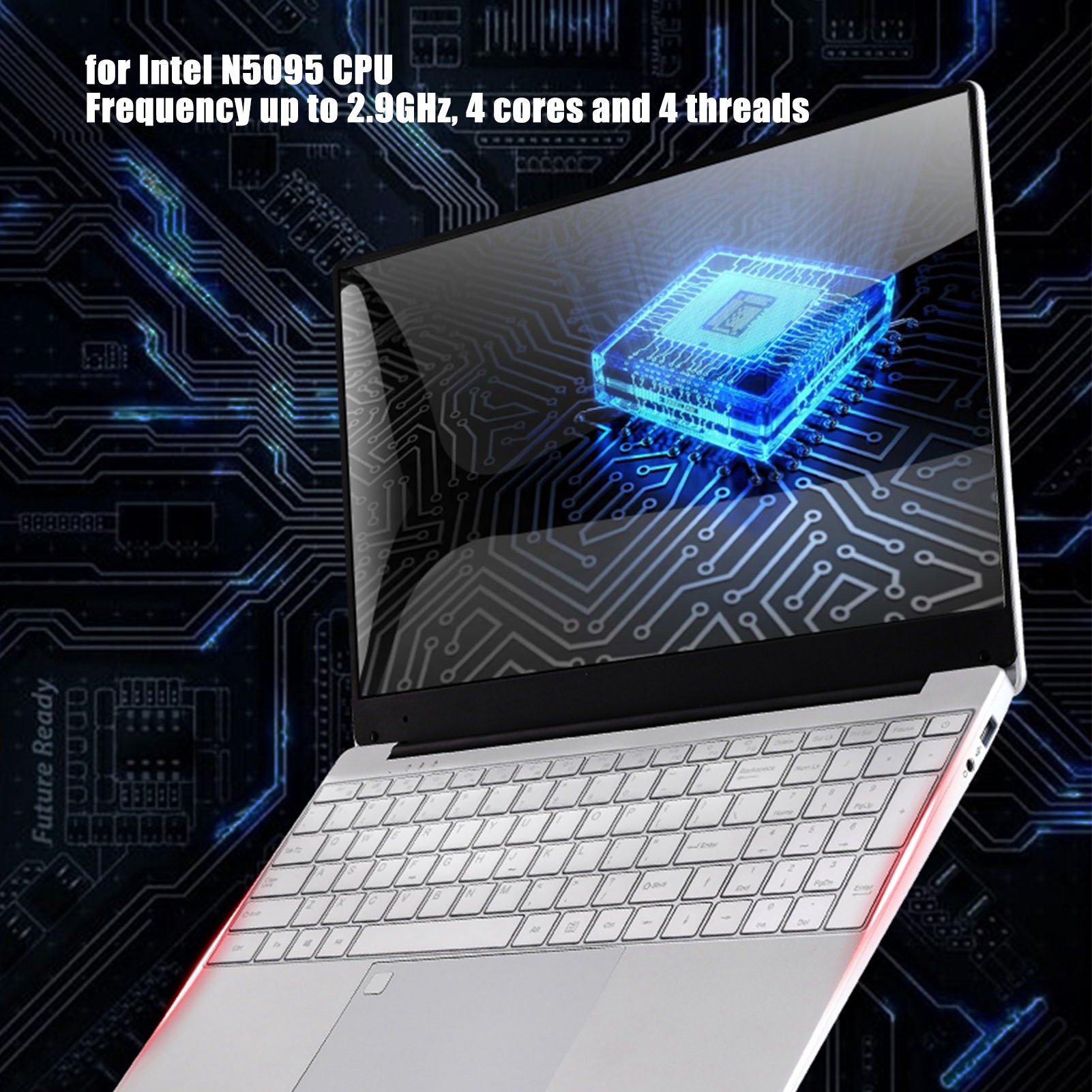 15.6in Laptop 16GB RAM For N5095 CPU Portable Silver Laptop With Backl NEW - Afbeelding 16 van 24