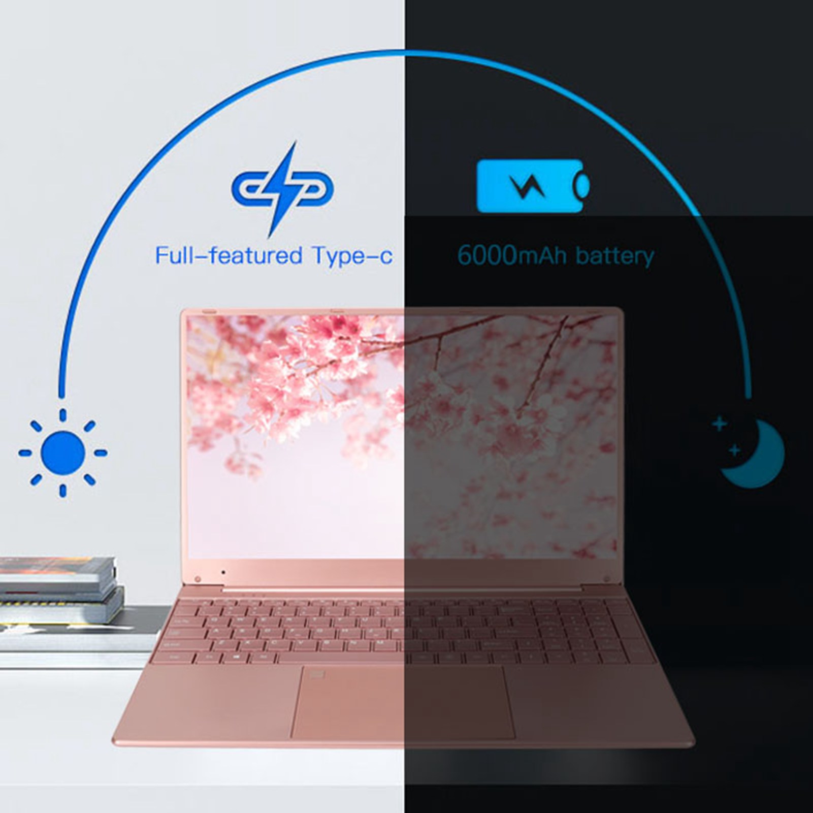 15.6in Laptop For N5095 CPU For 11 System 12G RAM 2.4g 5g WIFI Pinkish L NEW - Afbeelding 17 van 18