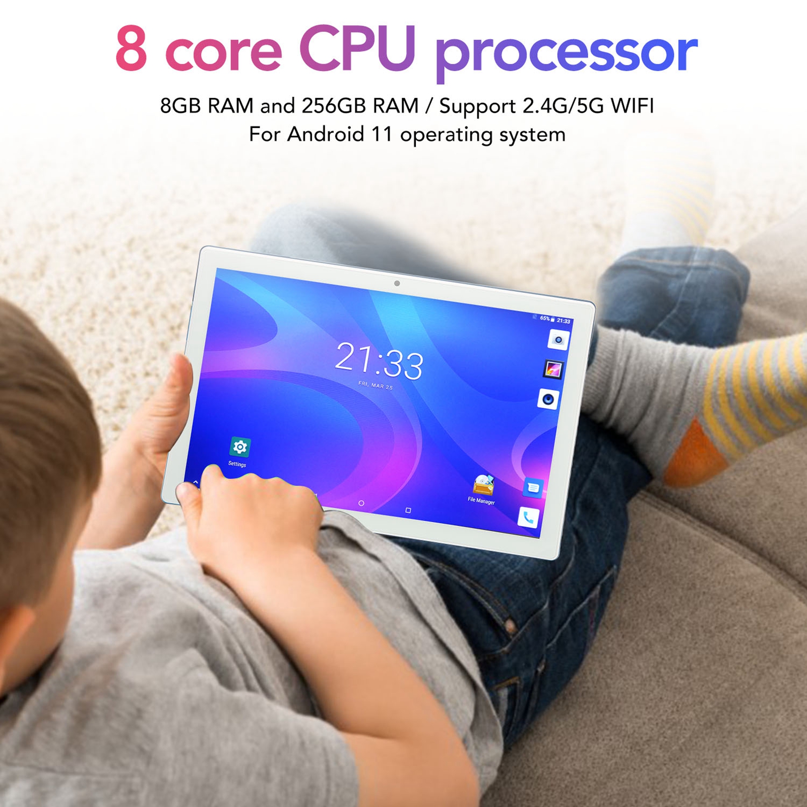 10 Inch Tablet Octa Core Processor 8GB 256GB For 11 2.4G 5G WIFI 8 ZOK - Picture 27 of 33