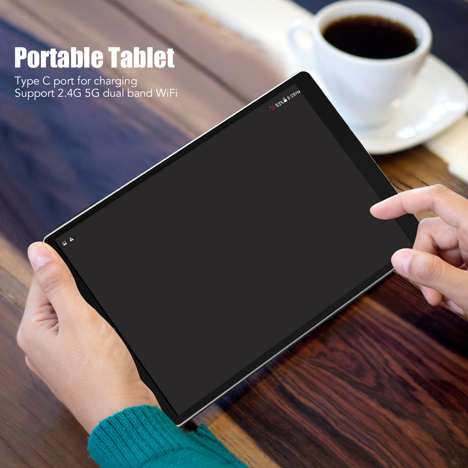 10.1in Tablet 2.4G 5G Front 5MP Rear 13MP 1960x1080 6GB 128GB Octa Cores Bla NEW - Imagen 18 de 21