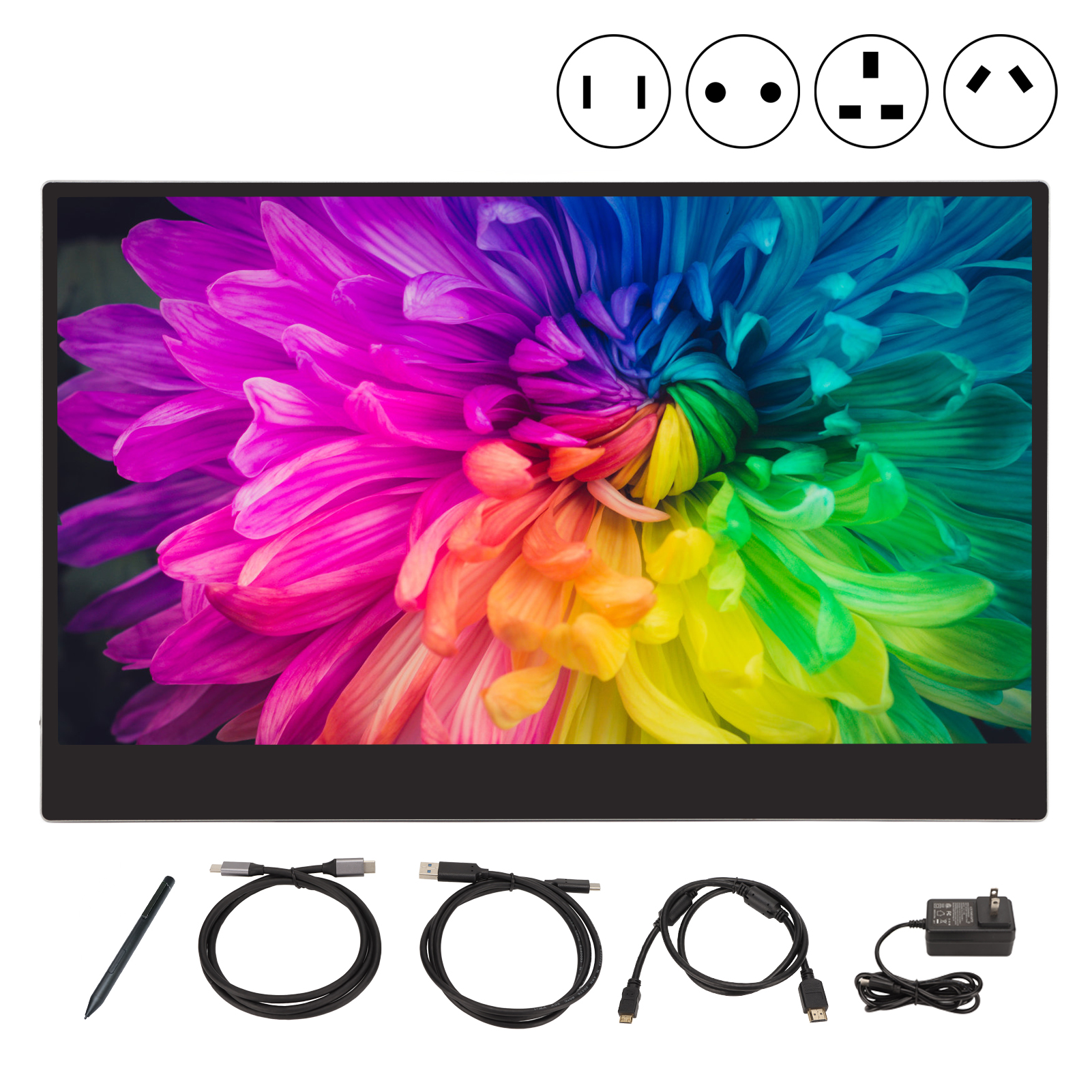 15.6in Portable Monitor 4K Ultra HD Touchscreen Monitor With 4096 Le-vels Pre FY - Afbeelding 35 van 36