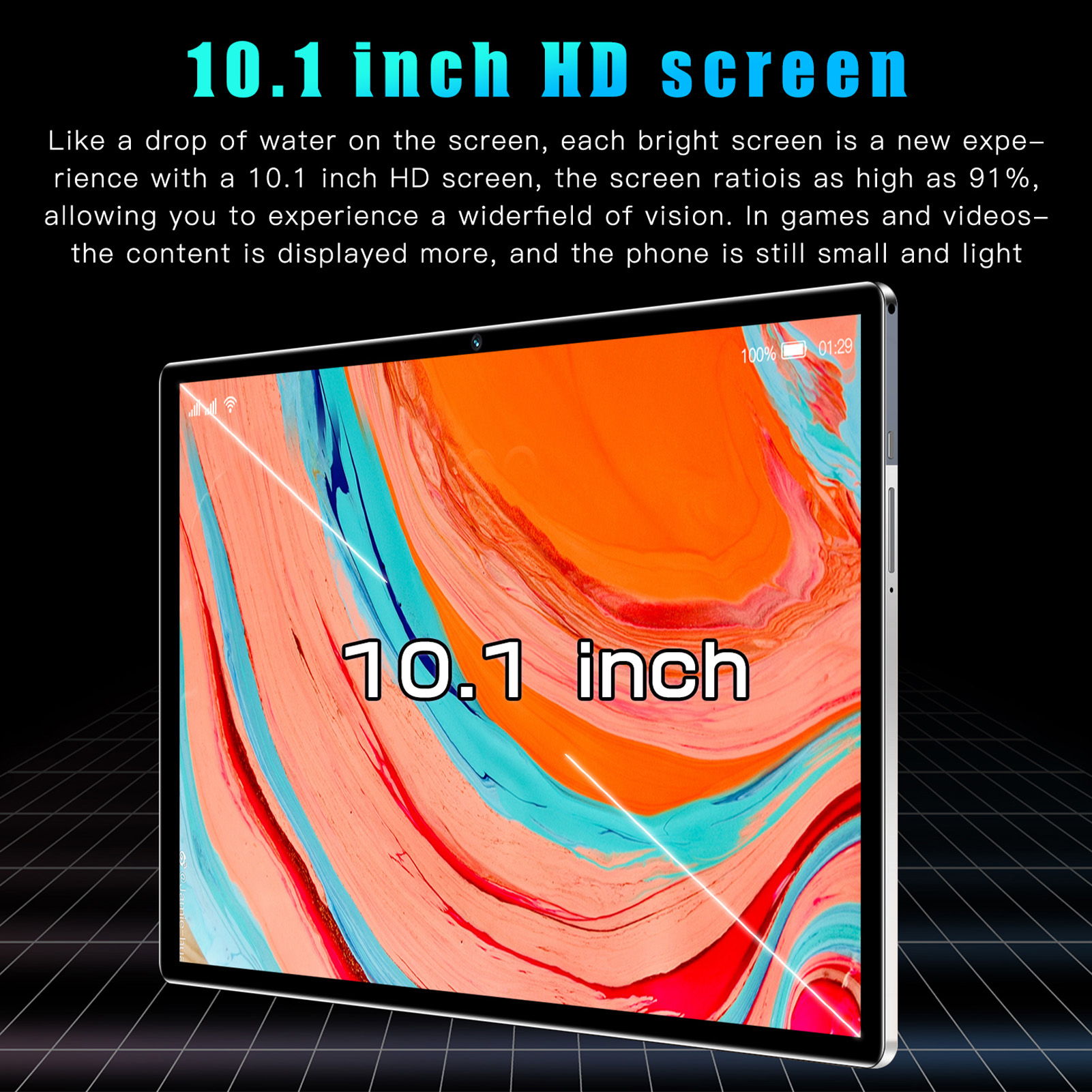 10.1in Tablet for Android11 2.4G 5G 5800mAh Type C Rechargeable 8GB RAM FMS - Picture 13 of 21
