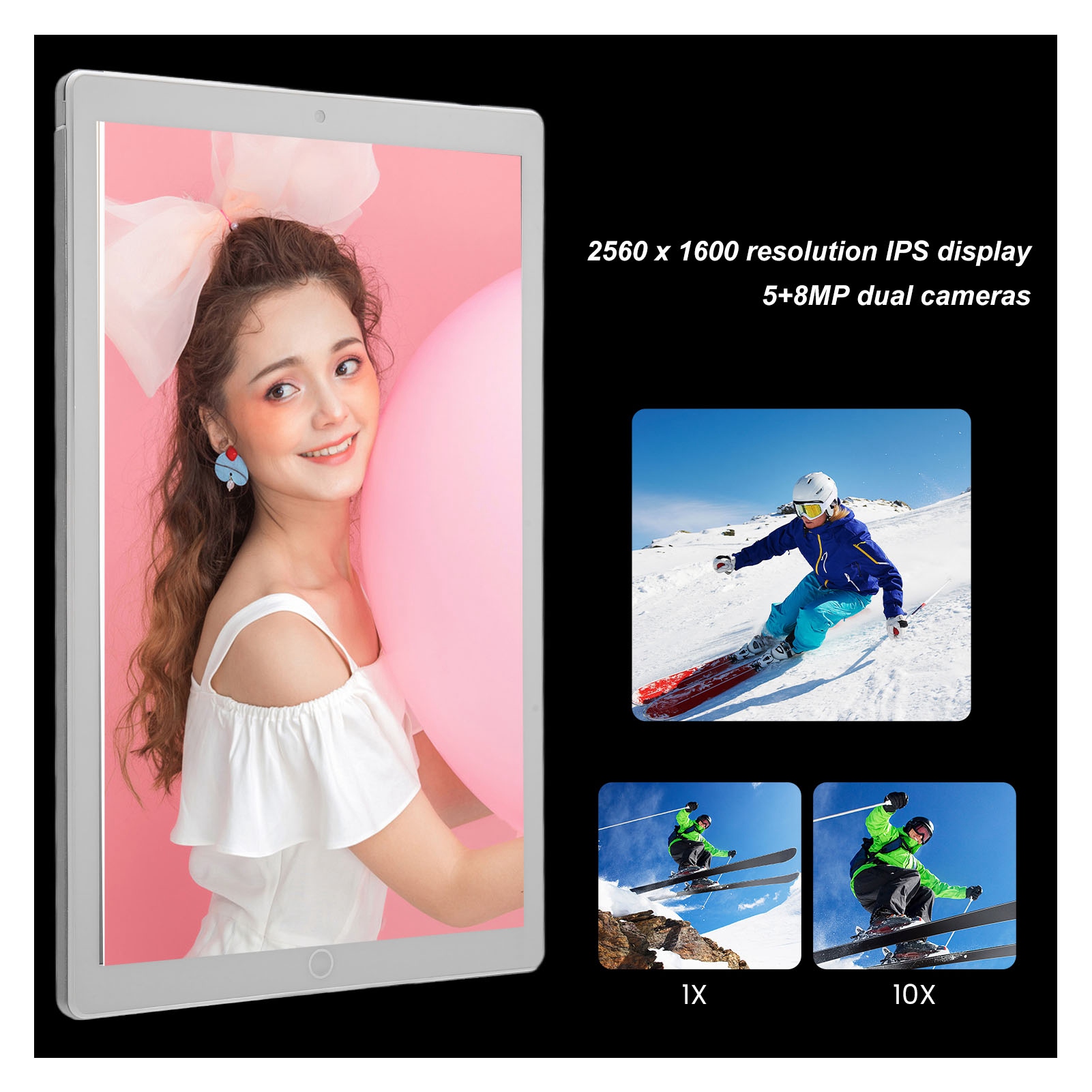 10.1in Tablet For Andr-oid11 2.4 5GWiFi 6G 128G 2560x1600IPS 5MP 8MP Dual Ca NEW - Imagen 13 de 18
