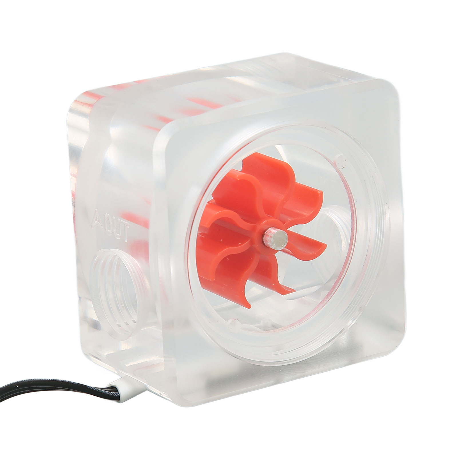 Water Cooling Meter G1/4 Thread 8 Impeller 3 Way Acrylic Revolving Speed CB - Afbeelding 25 van 28