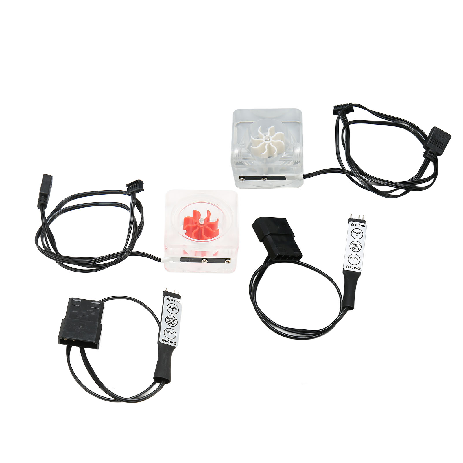 Water Cooling Meter G1/4 Thread 8 Impeller 3 Way Acrylic Revolving Speed CB - Afbeelding 26 van 28