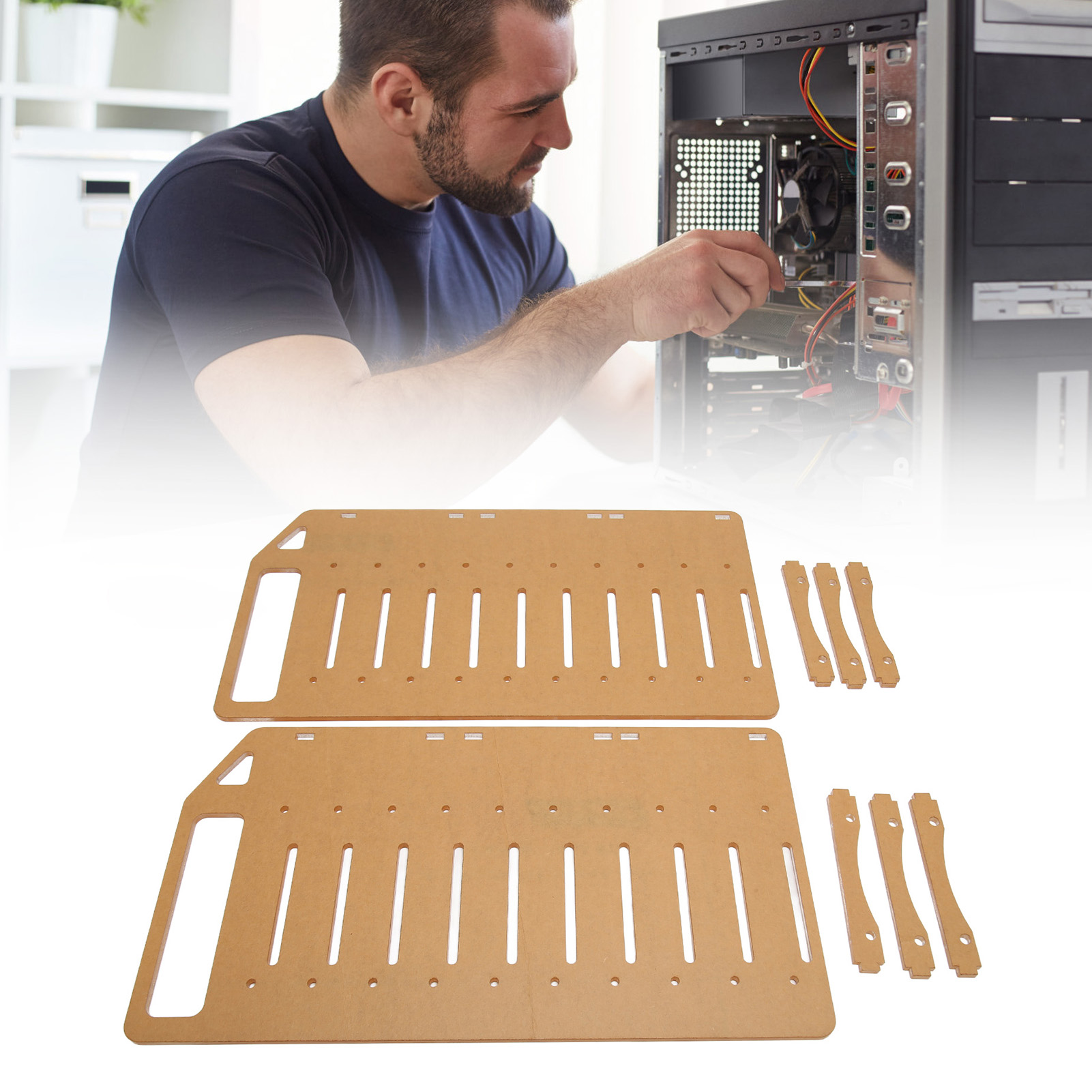 DIY Hard Drive Bracket Multi Layer Accurate Mounting Hole DIY Acrylic Hard Di CB - Afbeelding 25 van 36