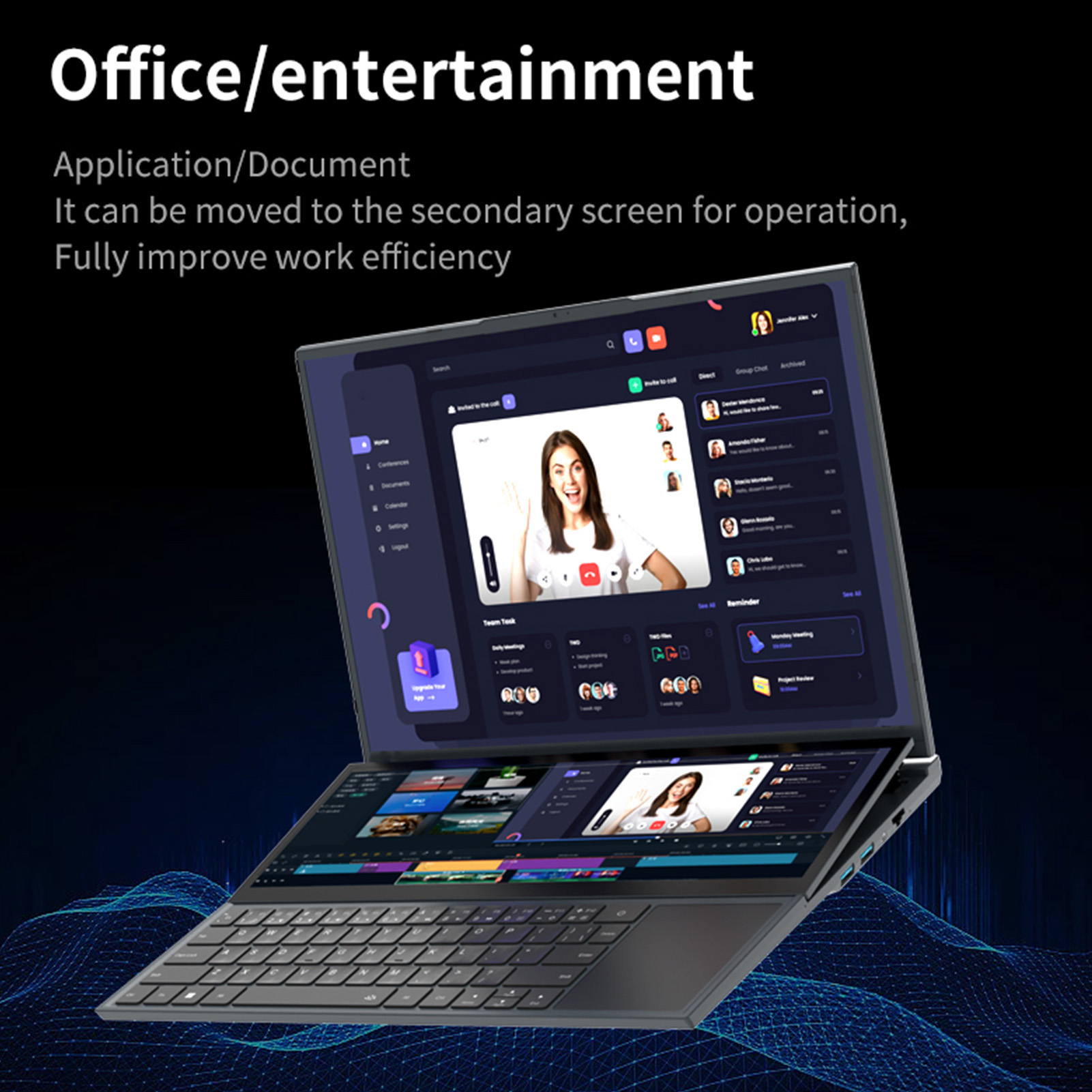 16in Laptop 14in Auxiliary Display 8GB RAM 64GB ROM 5.10GHz 13600mAh Batte - Picture 27 of 30