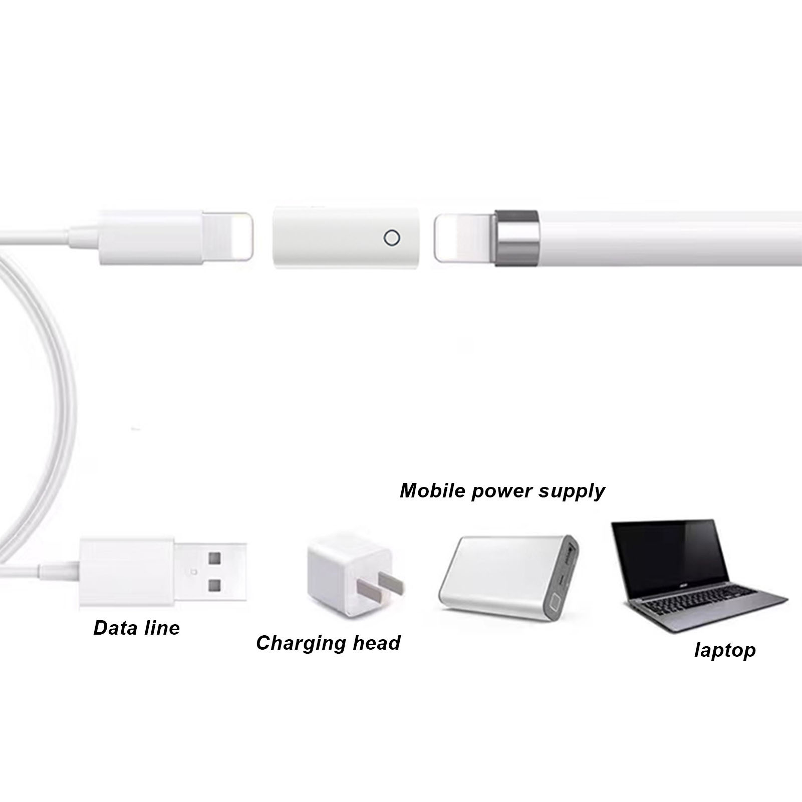 2x Adapter ładowania Mały kompaktowy rysik Adapter ładowania Zamiennik do CB - Zdjęcie 30 z 30