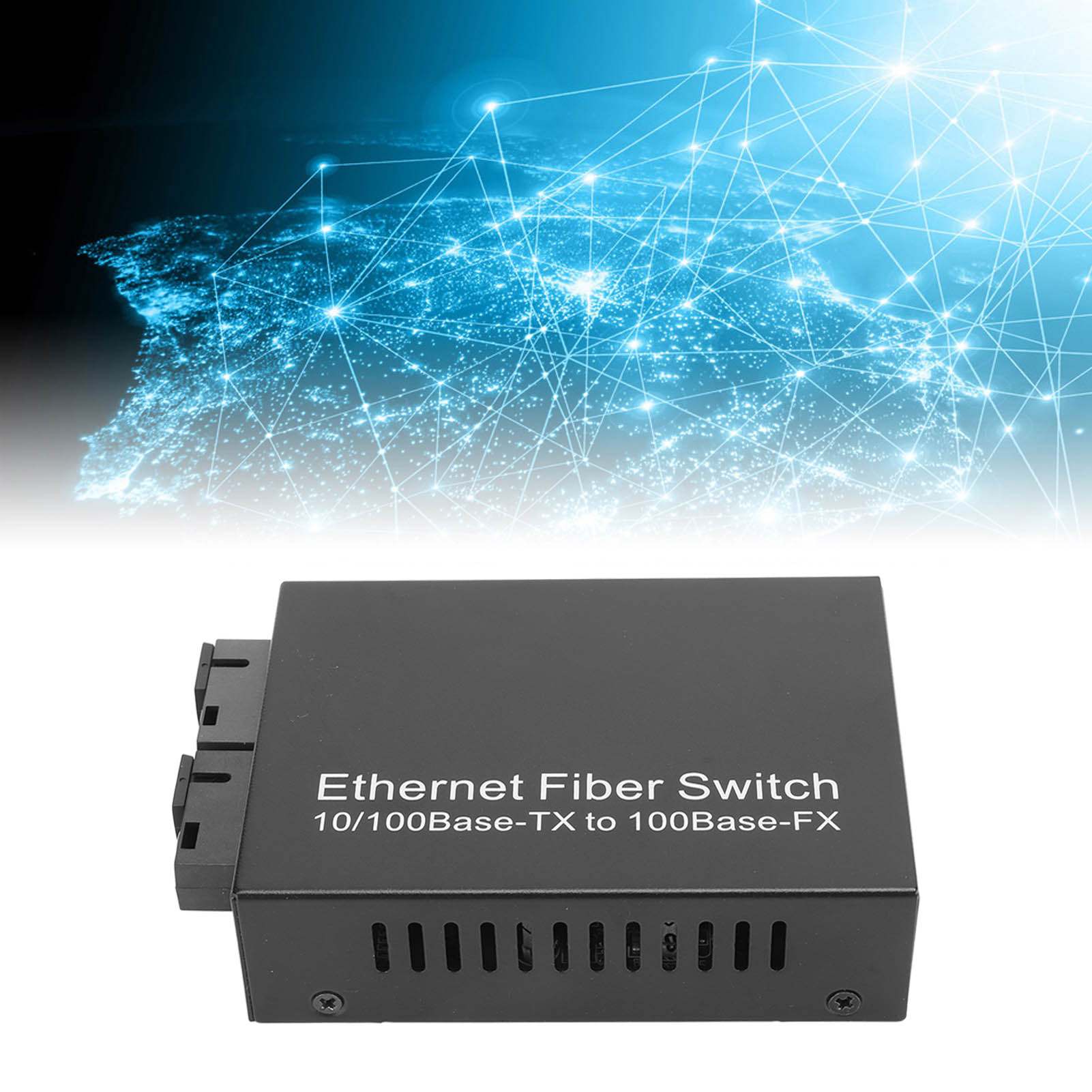 Ethernet Media Converter 100Mbps SC Single Fiber Singlemode RJ45 Port Fiber E DB - Photo 18/21