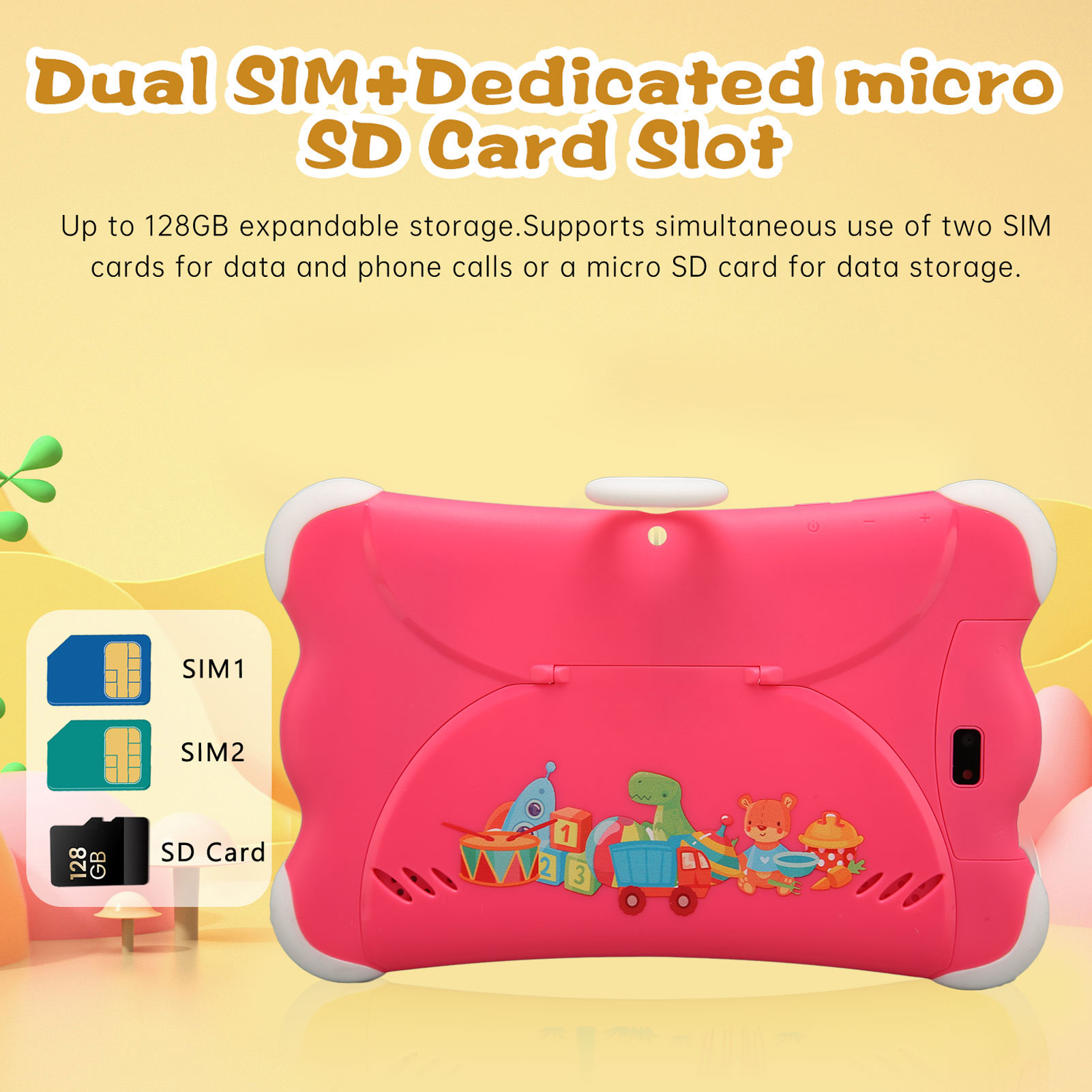 Kids Tablet 7 Inch HD 1280x800 3GB 32GB WiFi Dual SIM Dual Standby For Andro SDS - Picture 26 of 33