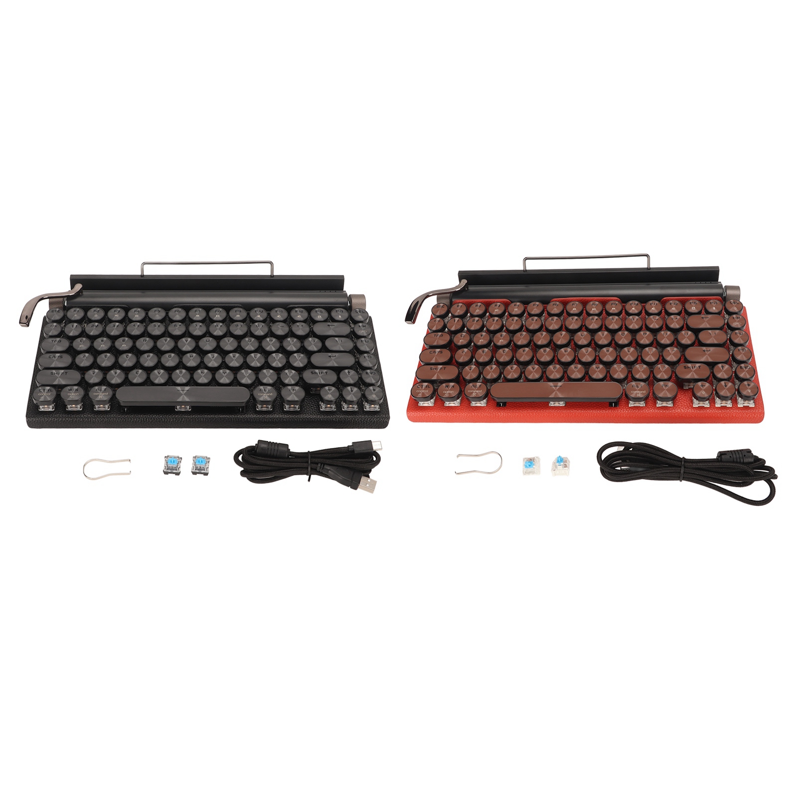 83 Keys BT Mechanical Keyboard Colorful RGB Backlight Wireless Retro Typewri SAL - Bild 28 von 30