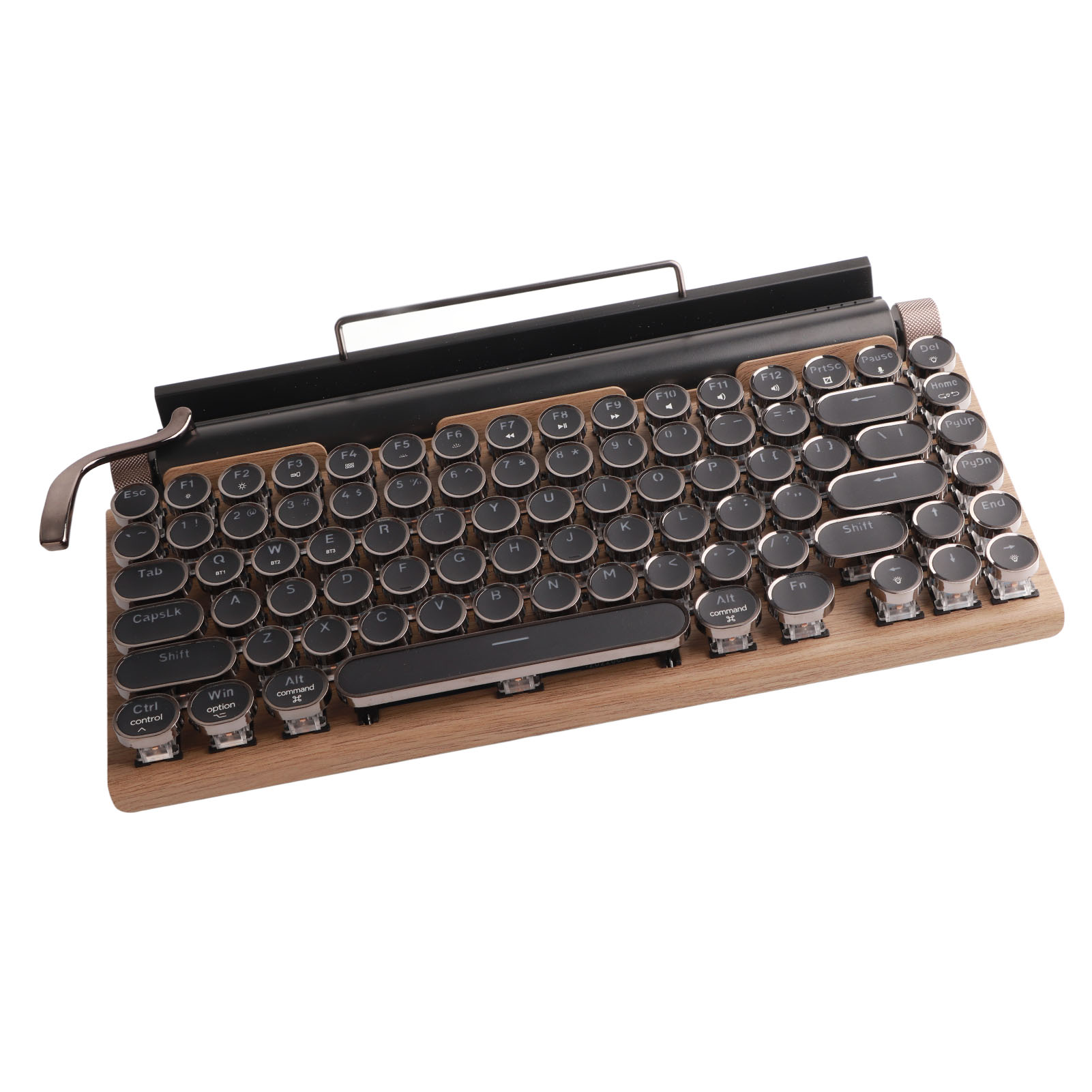 Typewriter Keyboard 83 Keys Vintage Wireless BT Mechanical Keyboard With Meta FY - Afbeelding 29 van 29