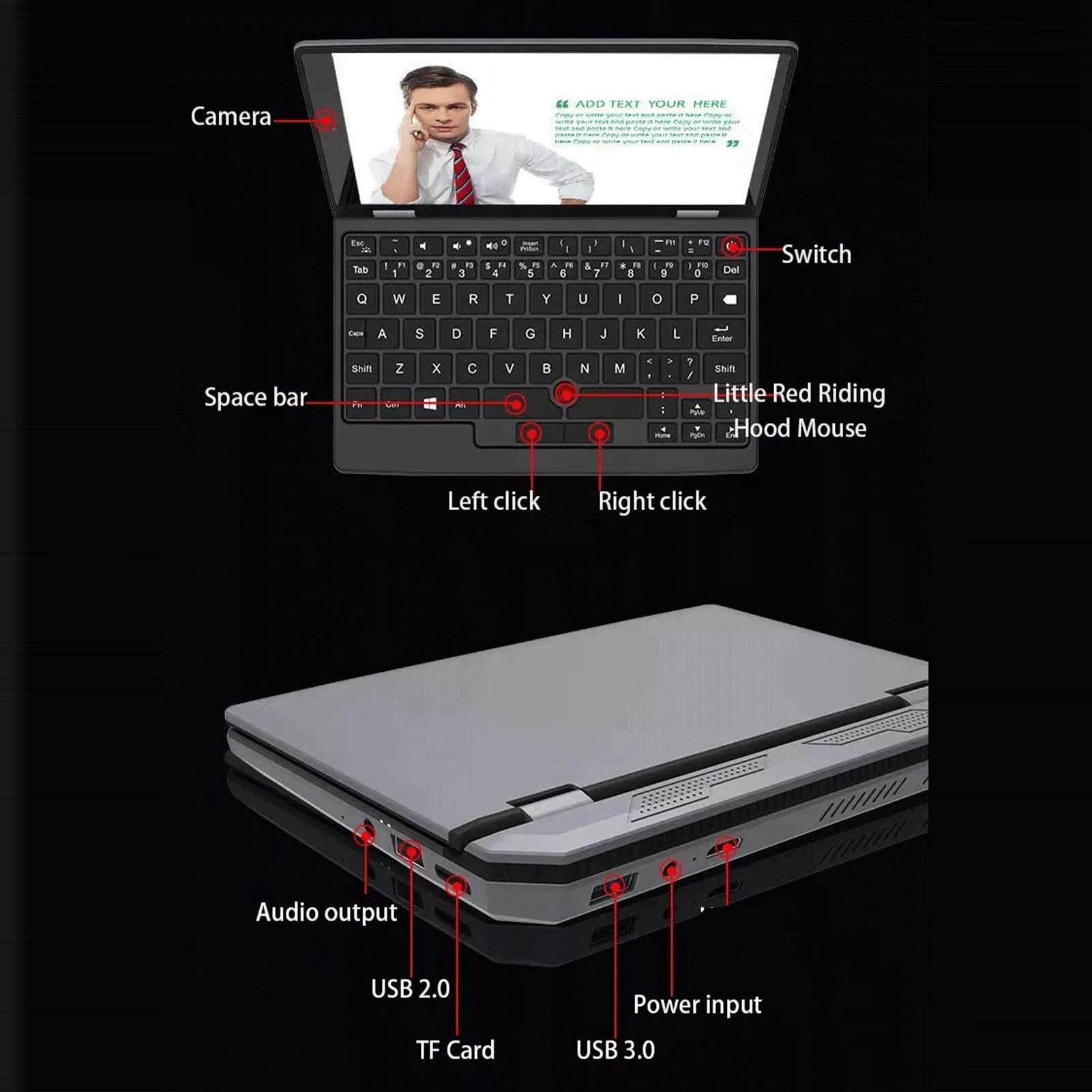 Mini Laptop 7 Inch Touch Screen 12GB RAM Band WiFi Front Camera USB3.0 SPM - Picture 43 of 51