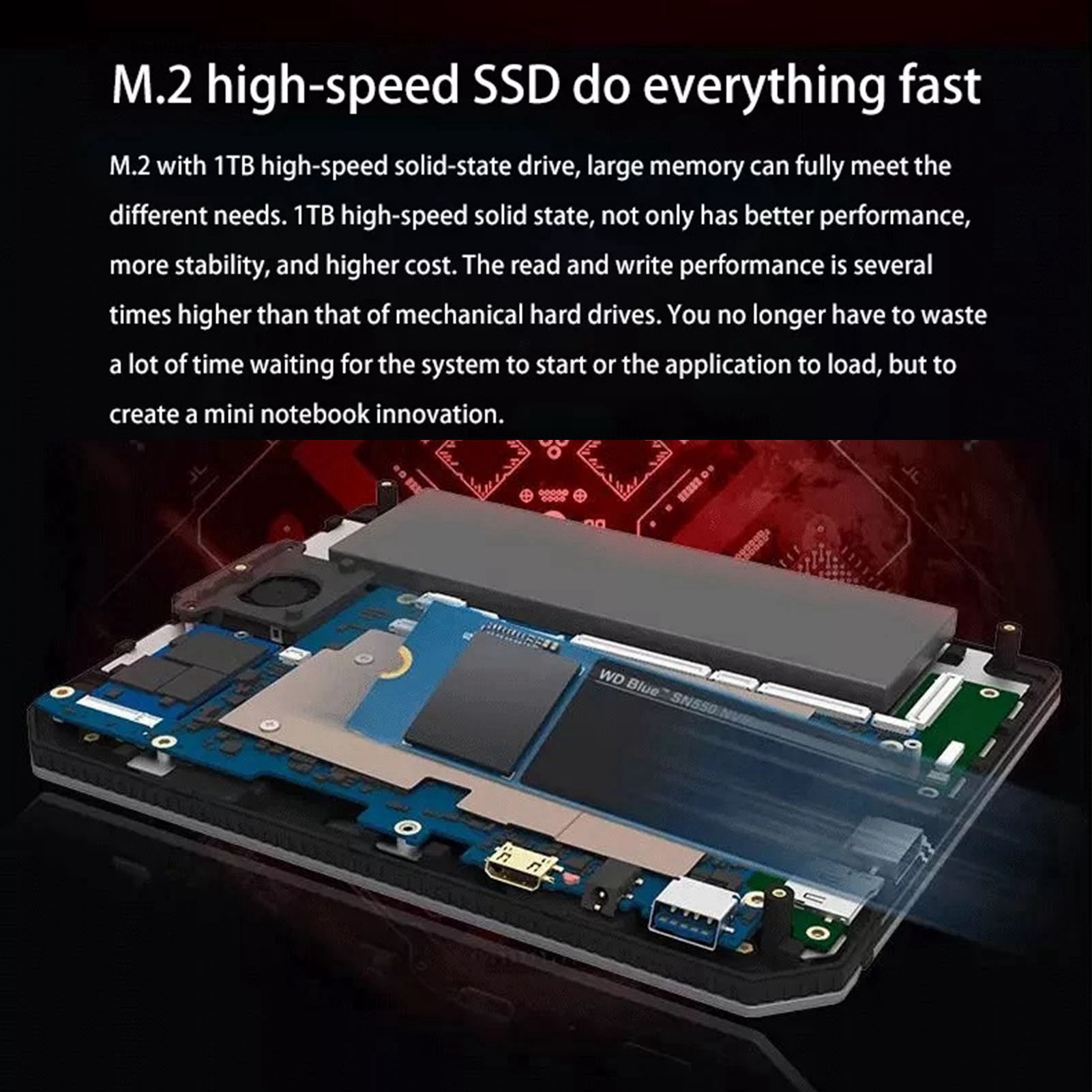 Mini Laptop 7 Inch Touch Screen 12GB RAM Dual Band WiFi Front Camera USB3. ZOK - Picture 38 of 39