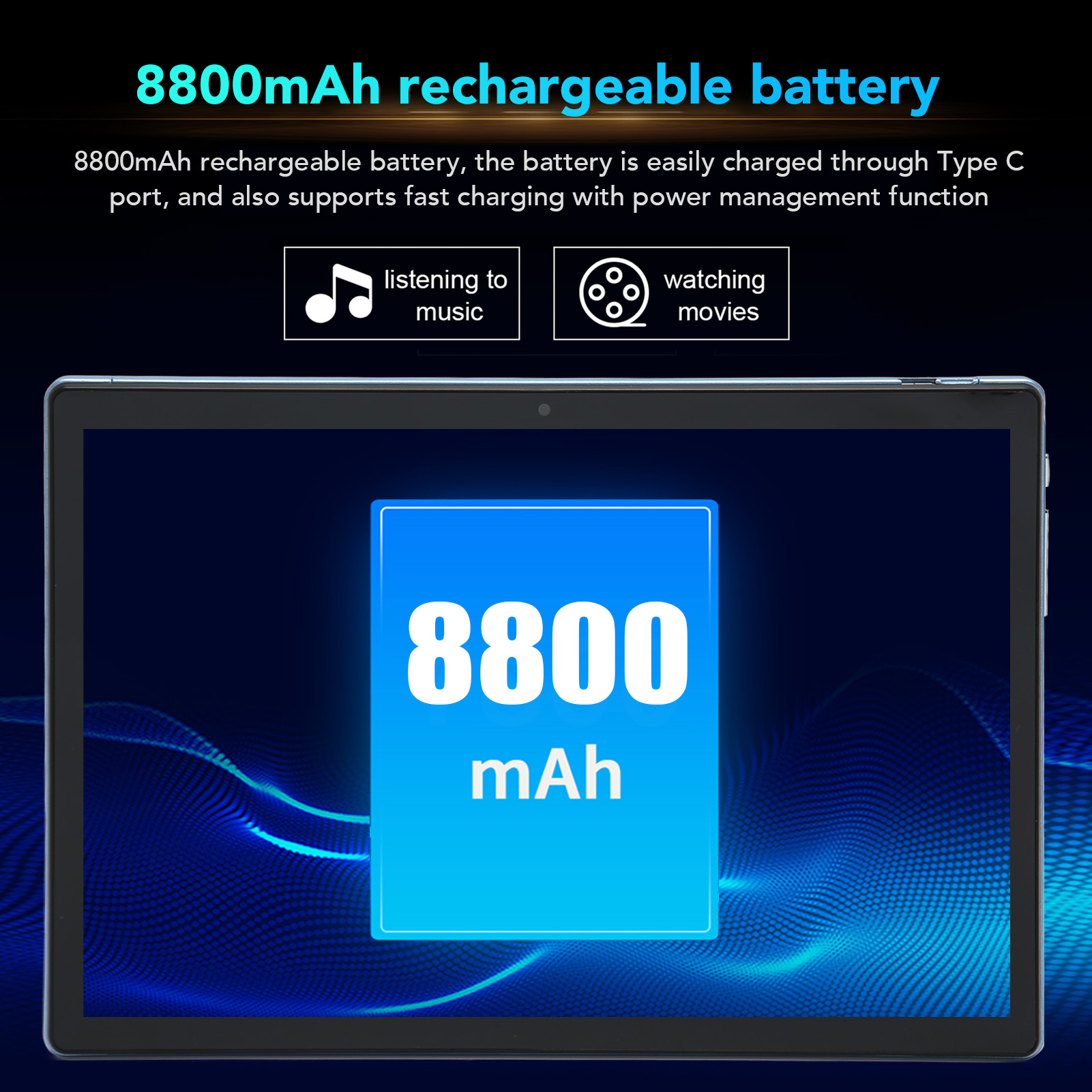 10in Tablet With Keyboard PU Leather Case 8GB 128GB 5G WiFi Front 5MP Rear 1 - Photo 15/21