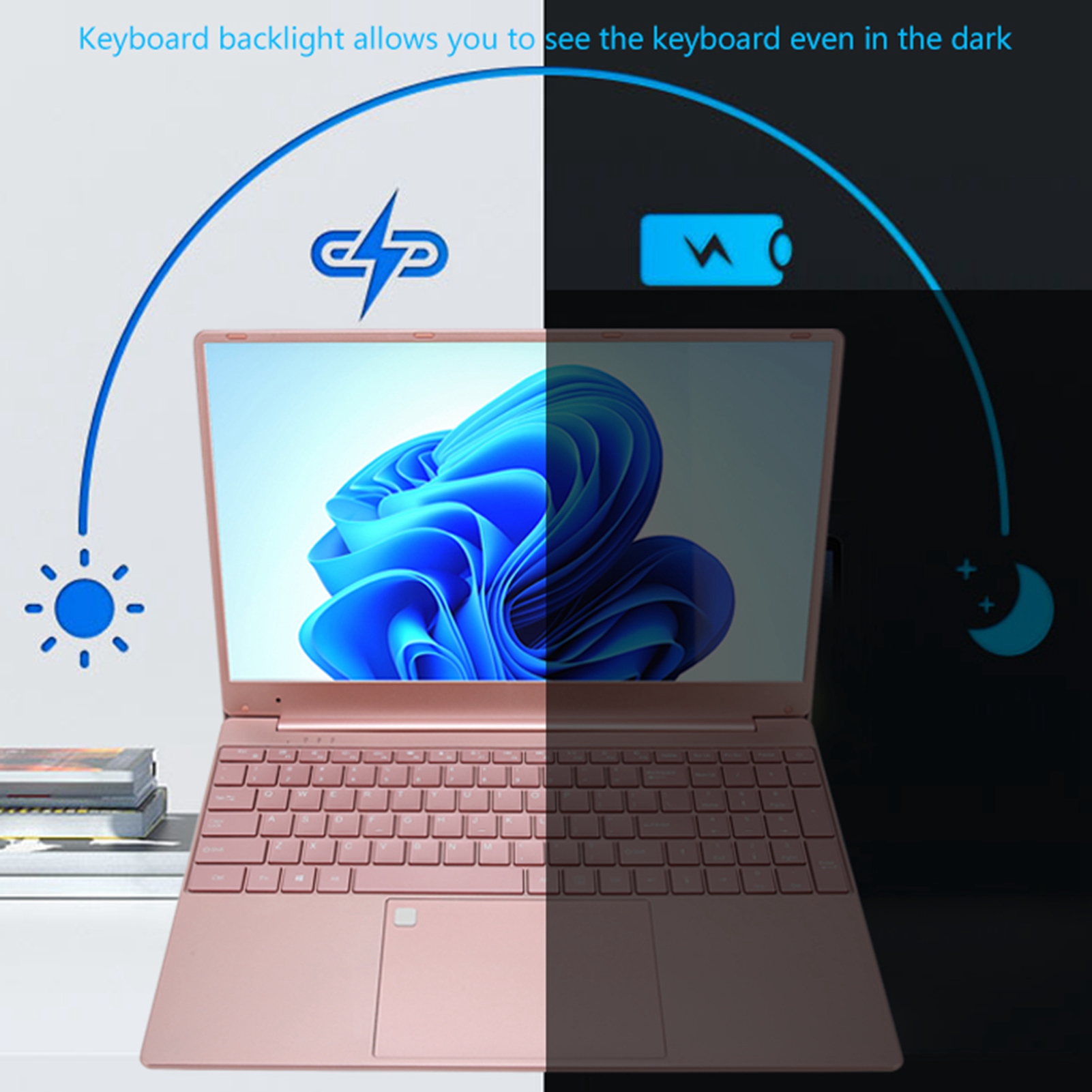 15.6in Laptop 16GB RAM 256G ROM N5095 Processor HD Laptop With Fingerprint N NEW - Afbeelding 18 van 21
