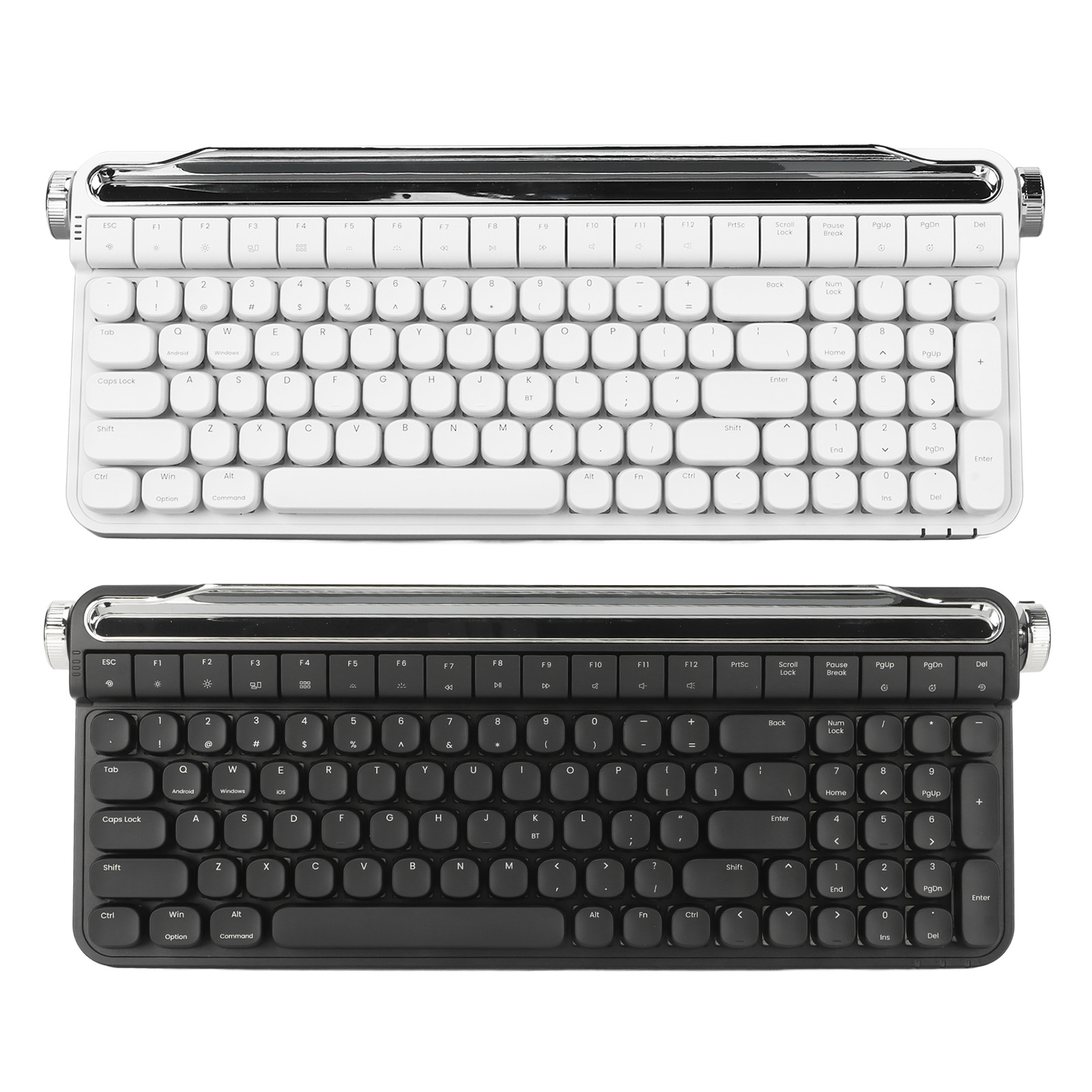 Red Switch Typewriter Mechanical Keyboard 100 Keys RGB Backlight Retro BT Ga GF0 - Picture 28 of 28