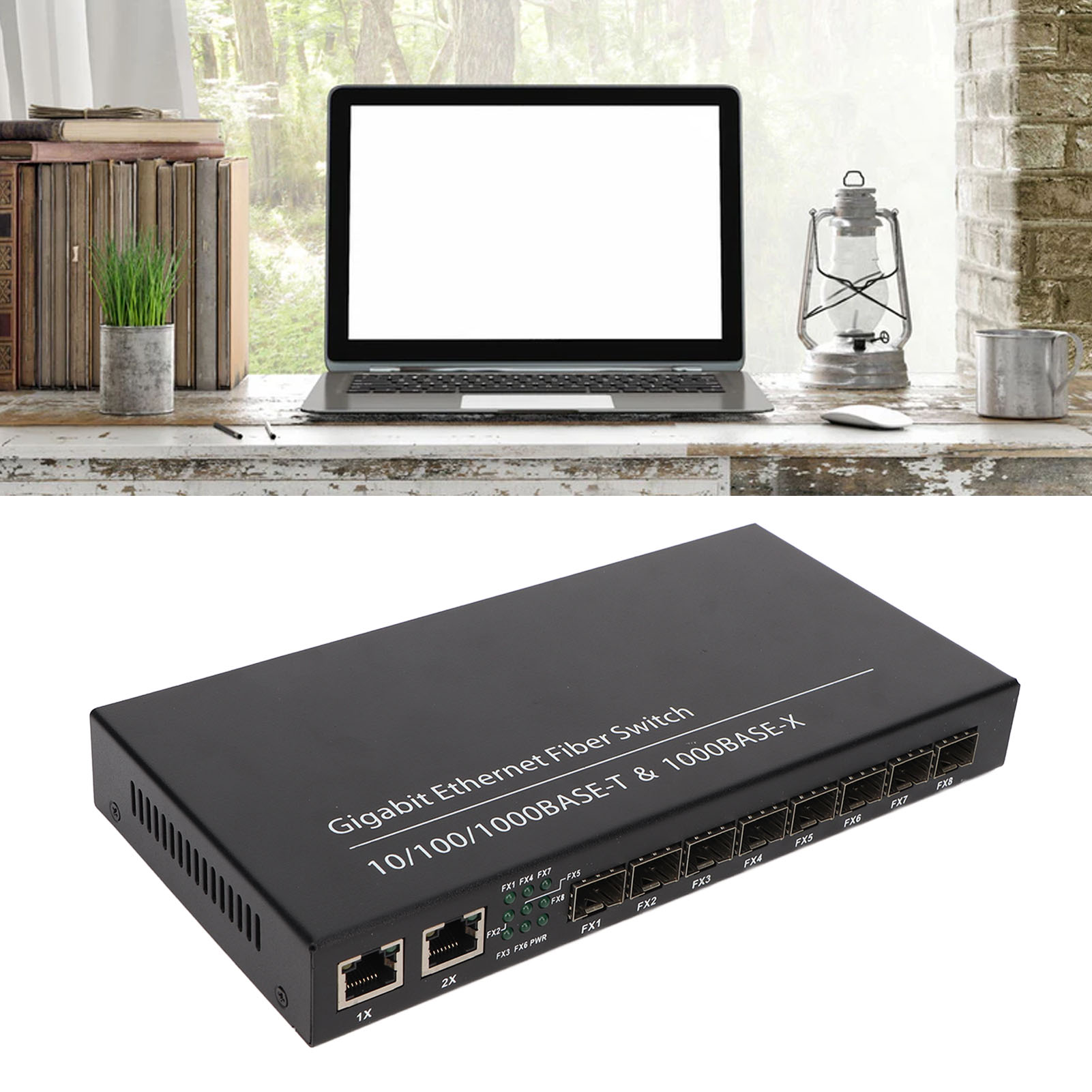 Gigabit Ethernet Fiber Switch 8 Optical Port 2 Electrical Port Up To 120km RJ CB - Afbeelding 24 van 31