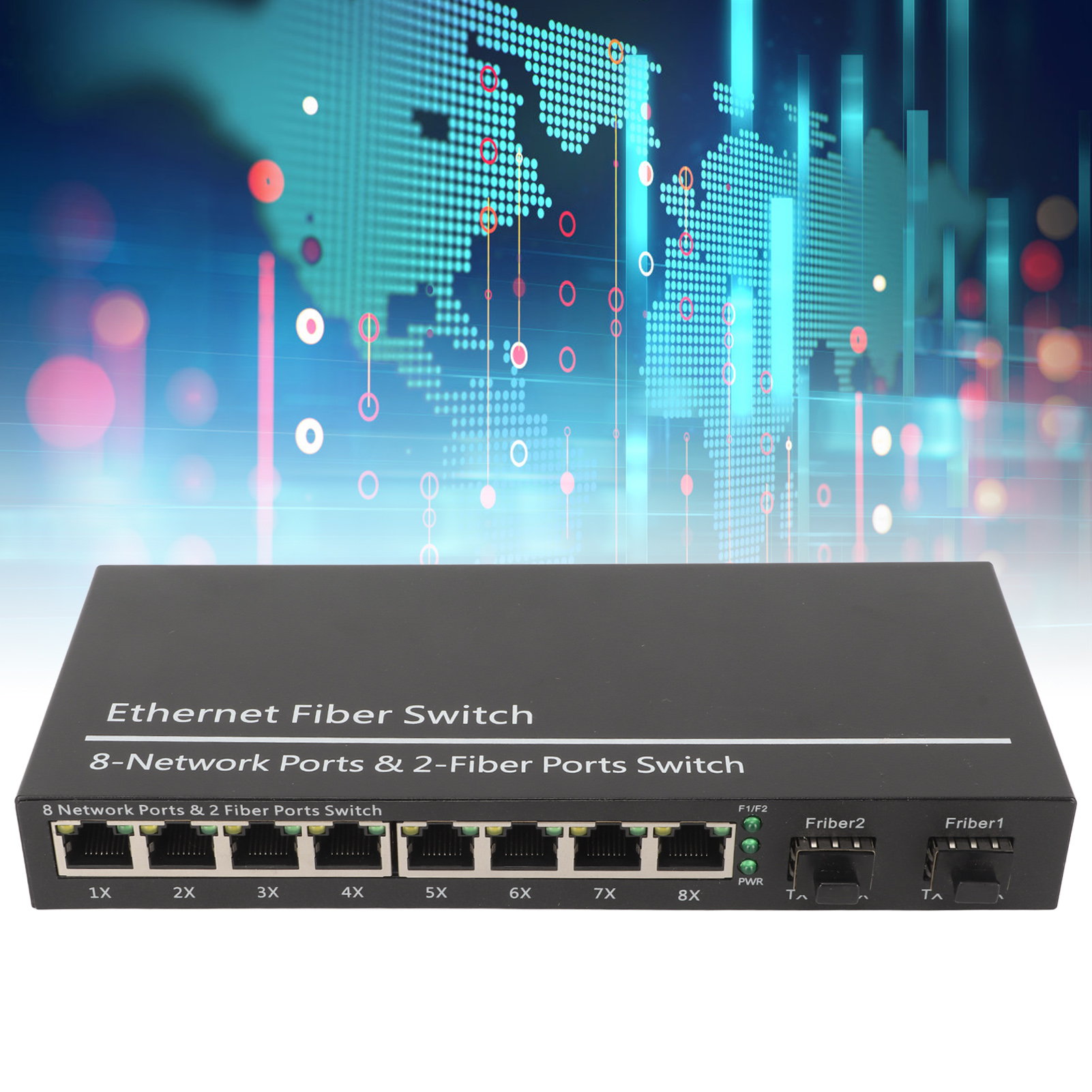 Ethernet Fiber Switch 2 Optical Port 8 Electrical Port Up To 120km RJ45 Port DB - Photo 16/21