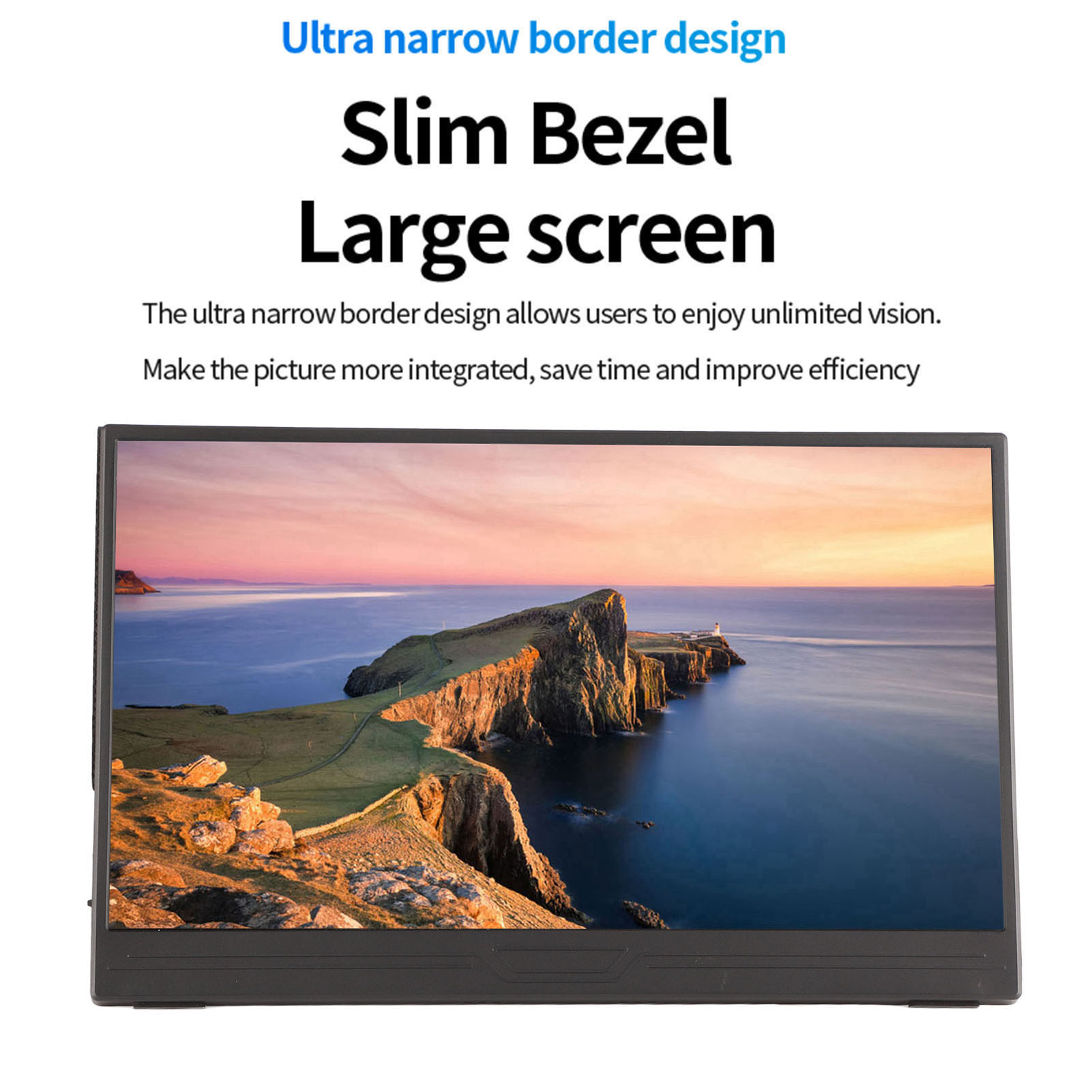 14in FHD Computer Display 1080P 178° IPS Portable Monitor With HD Multimedia NEW - Afbeelding 17 van 21