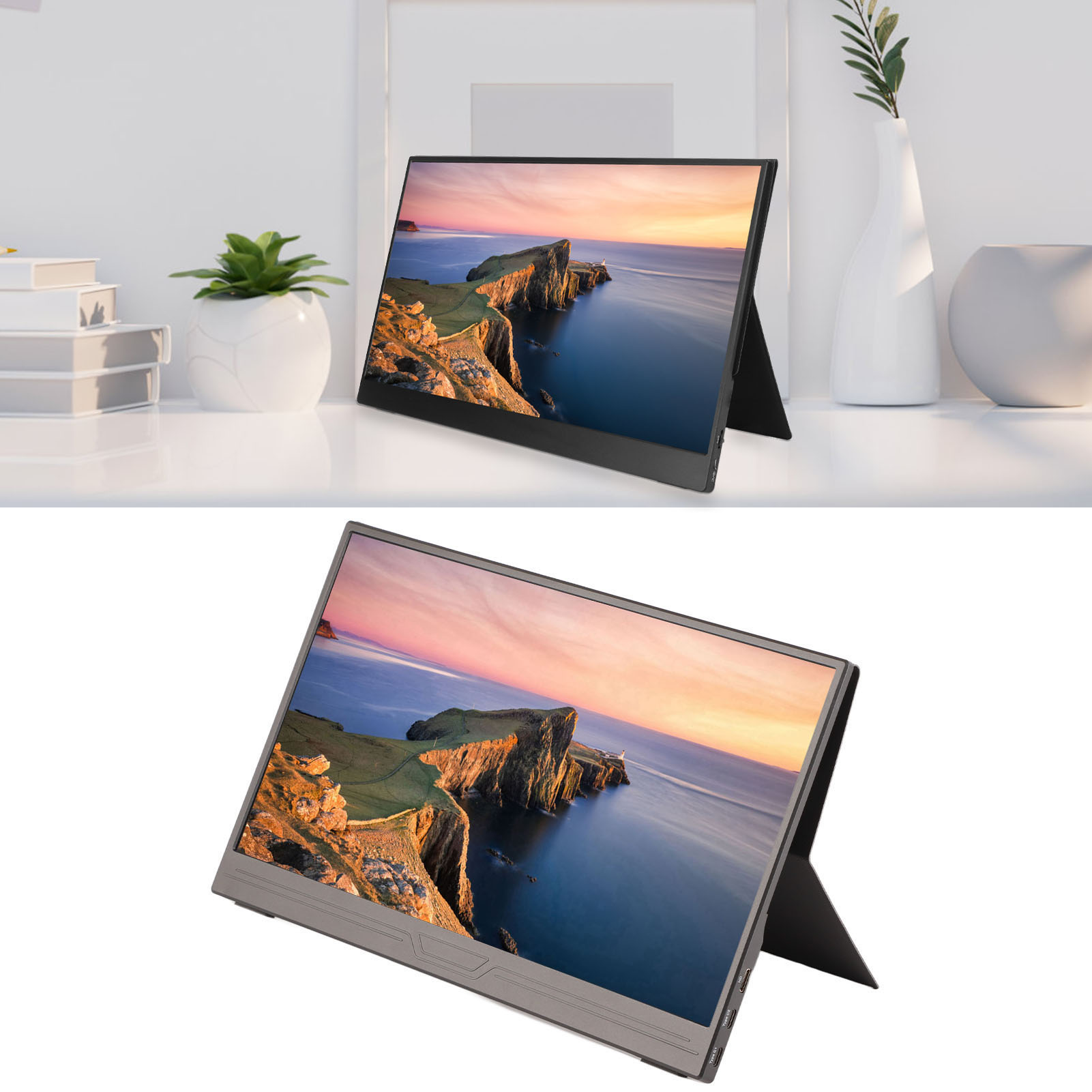 14in FHD Computer Display 1080P 178° IPS Portable Monitor With HD Multimedia NEW - Afbeelding 13 van 21