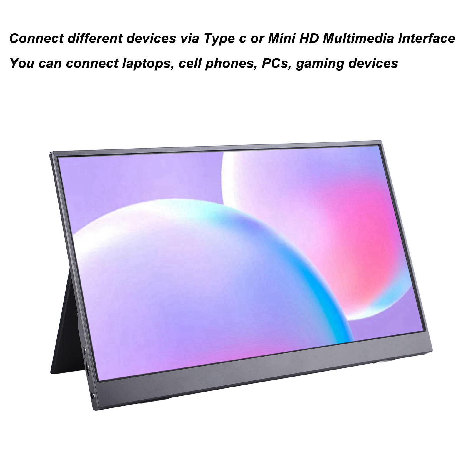 15.6in FHD Computer Display With HD Multimedia Interface Type C 178° 1080P IP FY - Afbeelding 29 van 32