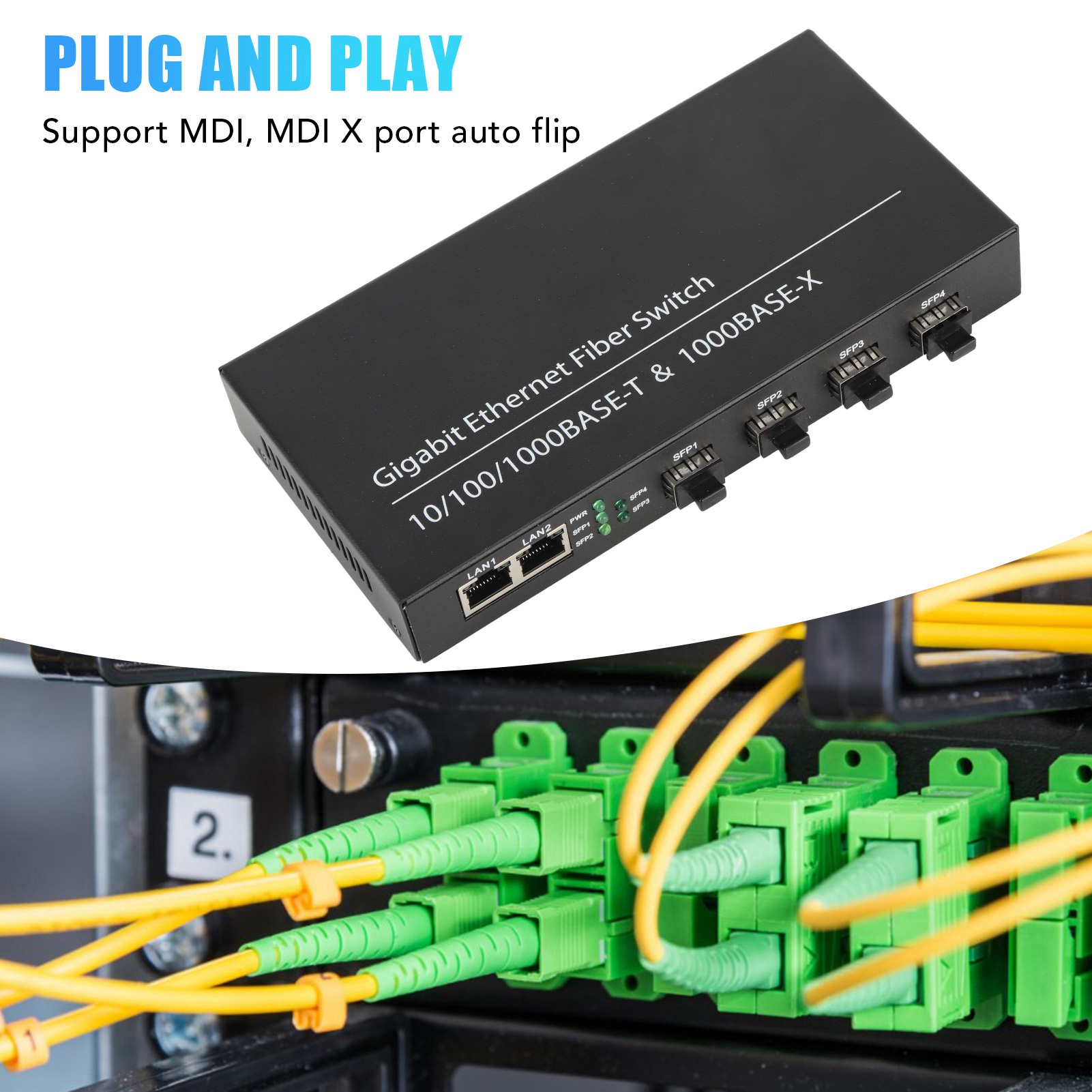 SFP Ethernet Fiber Switch Up To 120km 4 Optical Port 2 Electrical Port 10 100 DB - Afbeelding 13 van 21