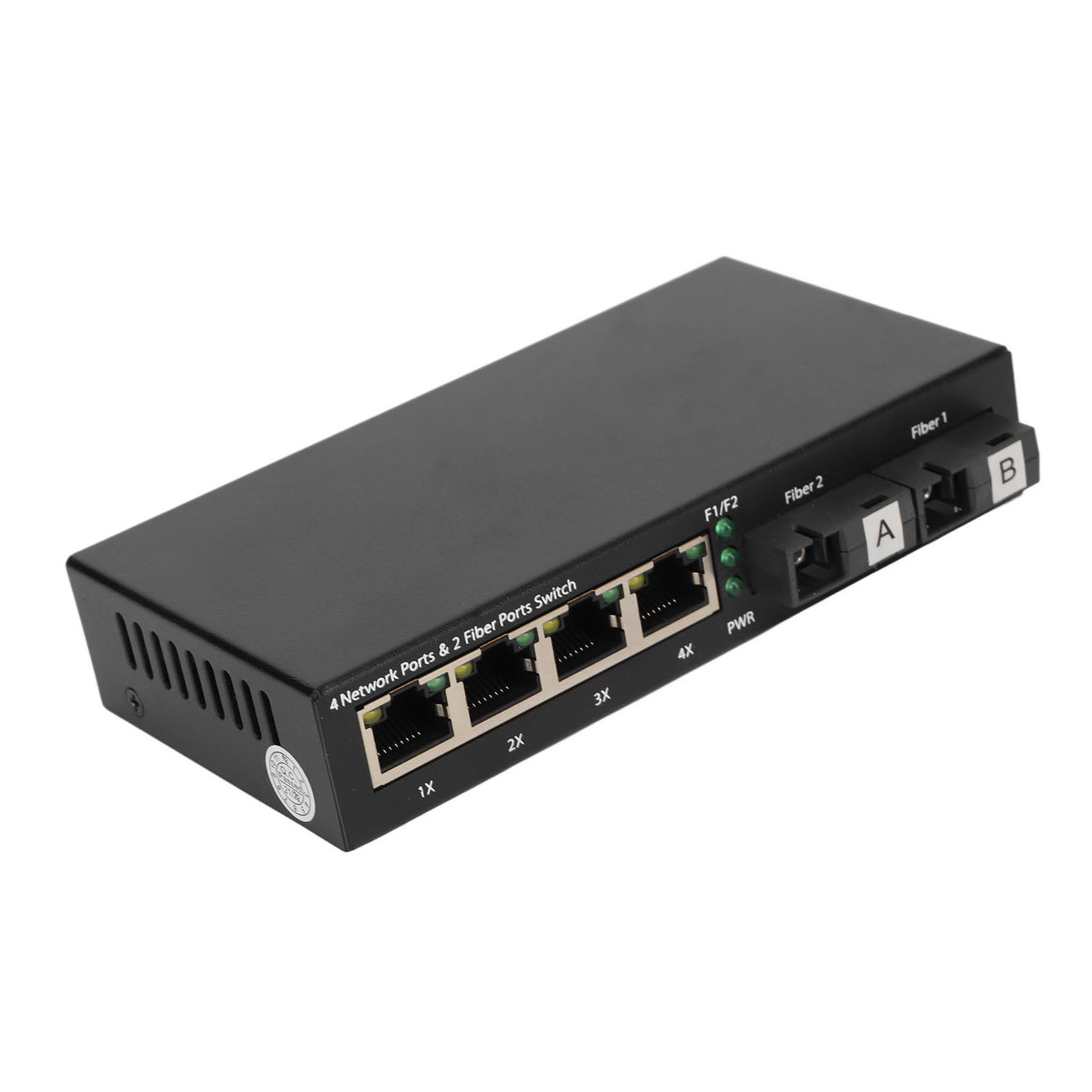 Fiber Media Converter 6 Ports 10 100 1000Mbps RX1550nm 20km Extension Gigabit FY - Afbeelding 24 van 28
