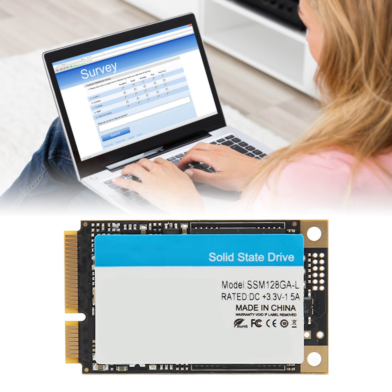 MSATA SSD 500MB/S Read Speed 450MB/S Write Speed High Speed 3D TLC NAND FY - Afbeelding 26 van 34