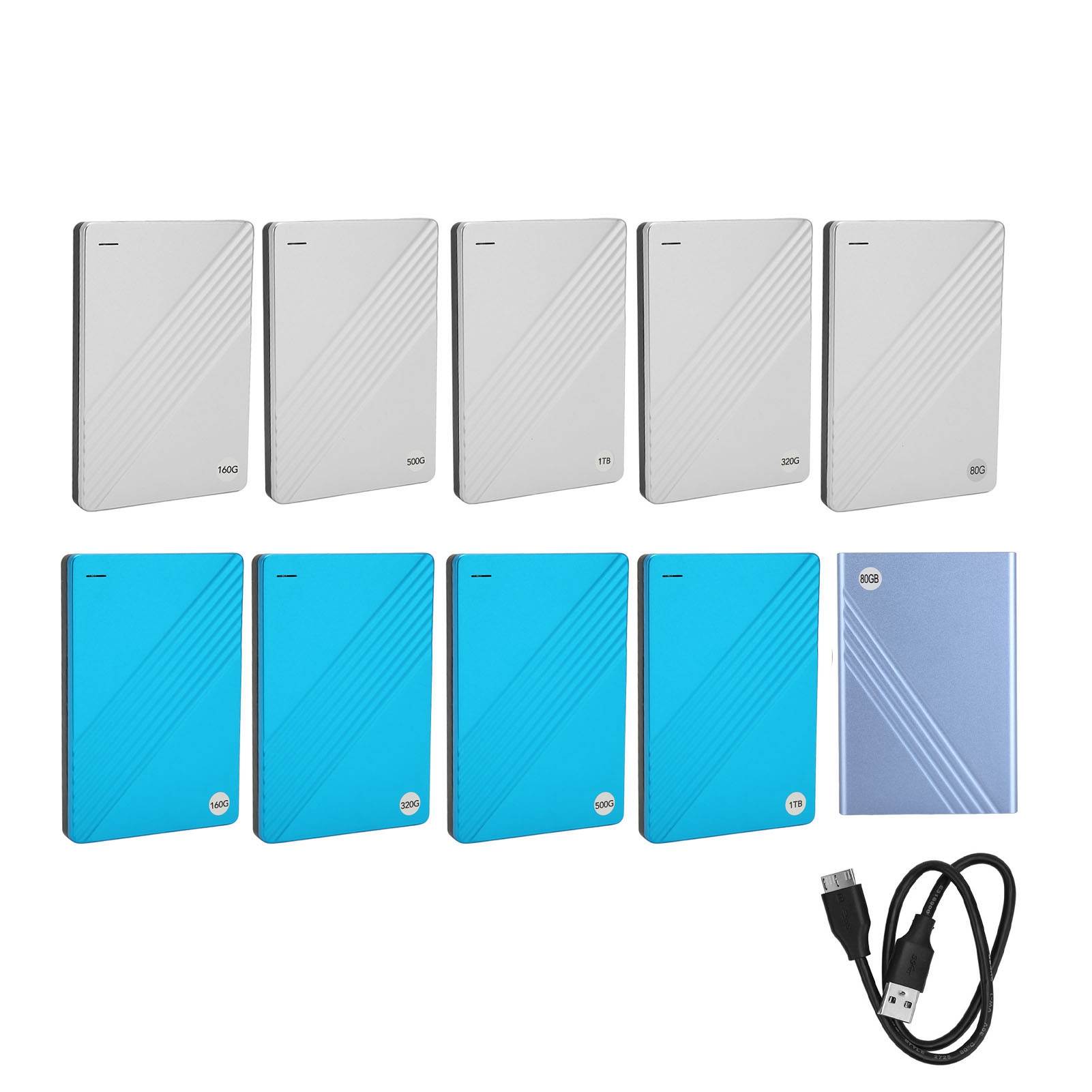External Hard Drive Ultrathin 2.5in USB 3.0 Plug And Play Mobile Hard Disk F SAL - Afbeelding 26 van 52