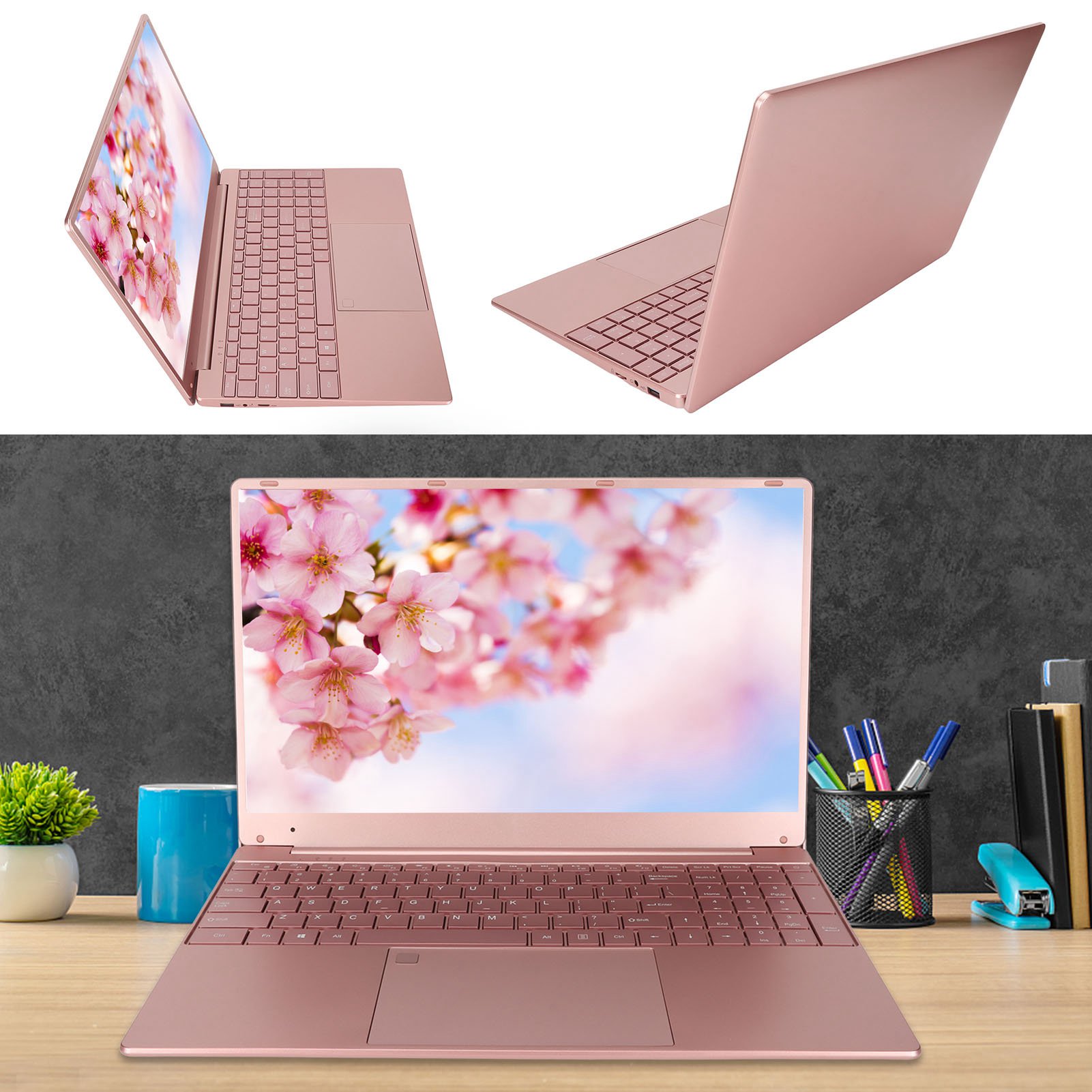 Pinkish Laptop 15.6in IPS Display Quad Core CPU 16GB RAM 512GB ROM Fingerpri NEW - Afbeelding 14 van 18