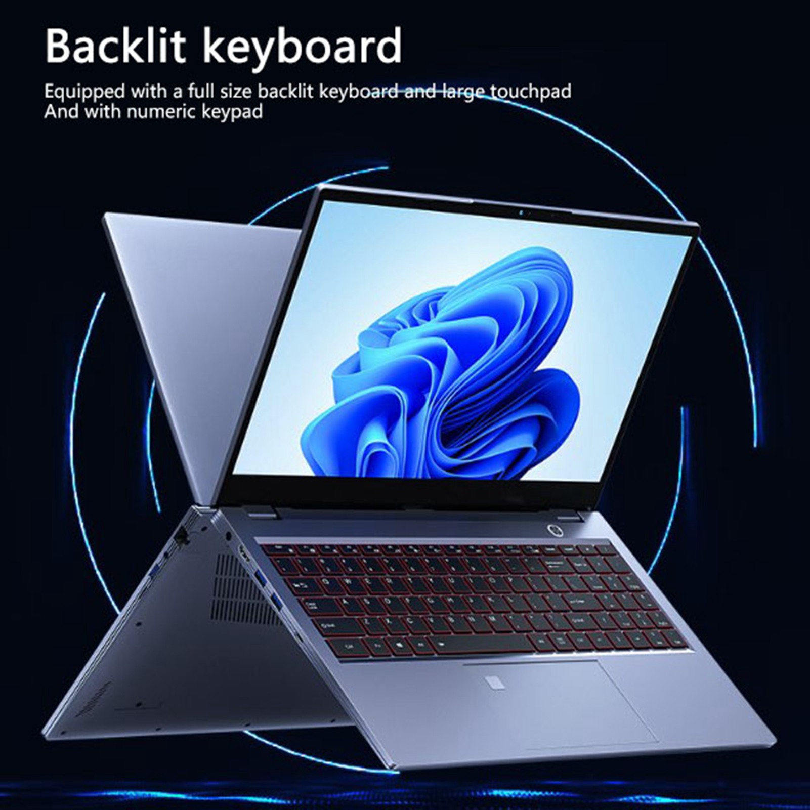 15.6in Laptop For Windo-ws 10 16GB RAM 1TB SSD 8000mAh FHD IPS Laptop With F NEW - Afbeelding 18 van 18