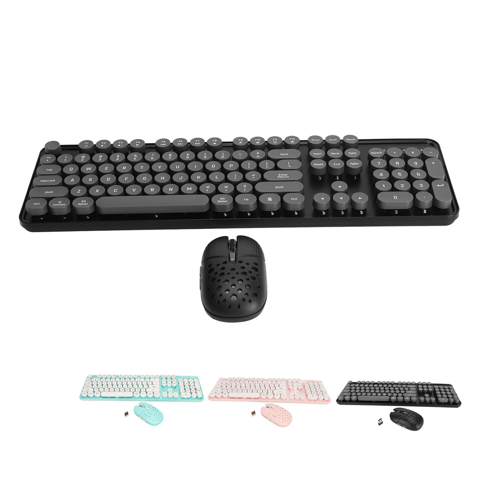 Wireless Keyboard And Mouse Combo Pure Color Retro 2.4G Wireless Keyboard Mou FY - Afbeelding 31 van 33