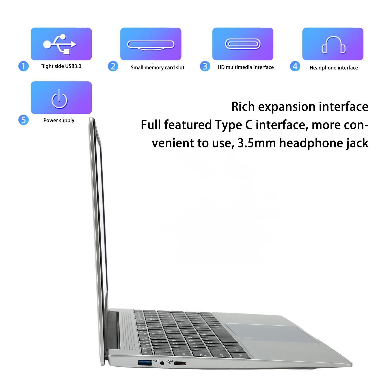 15.6in Laptop 16GB RAM Quad Core 11th Gen N5095 Processor HD Laptop With Fin NEW - Imagen 16 de 27